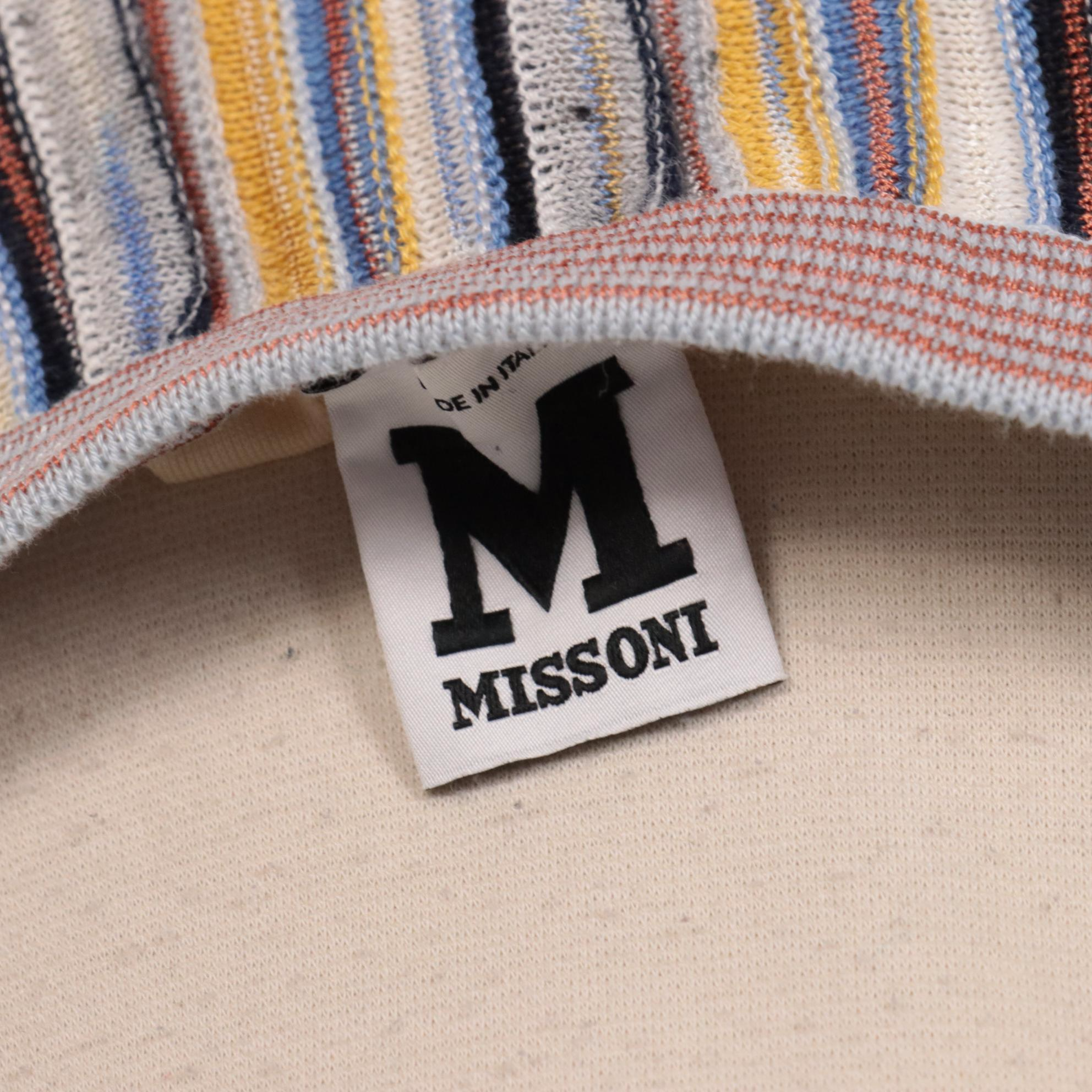 Missoni Multi-Color Striped Knee-Length Flare Skirt