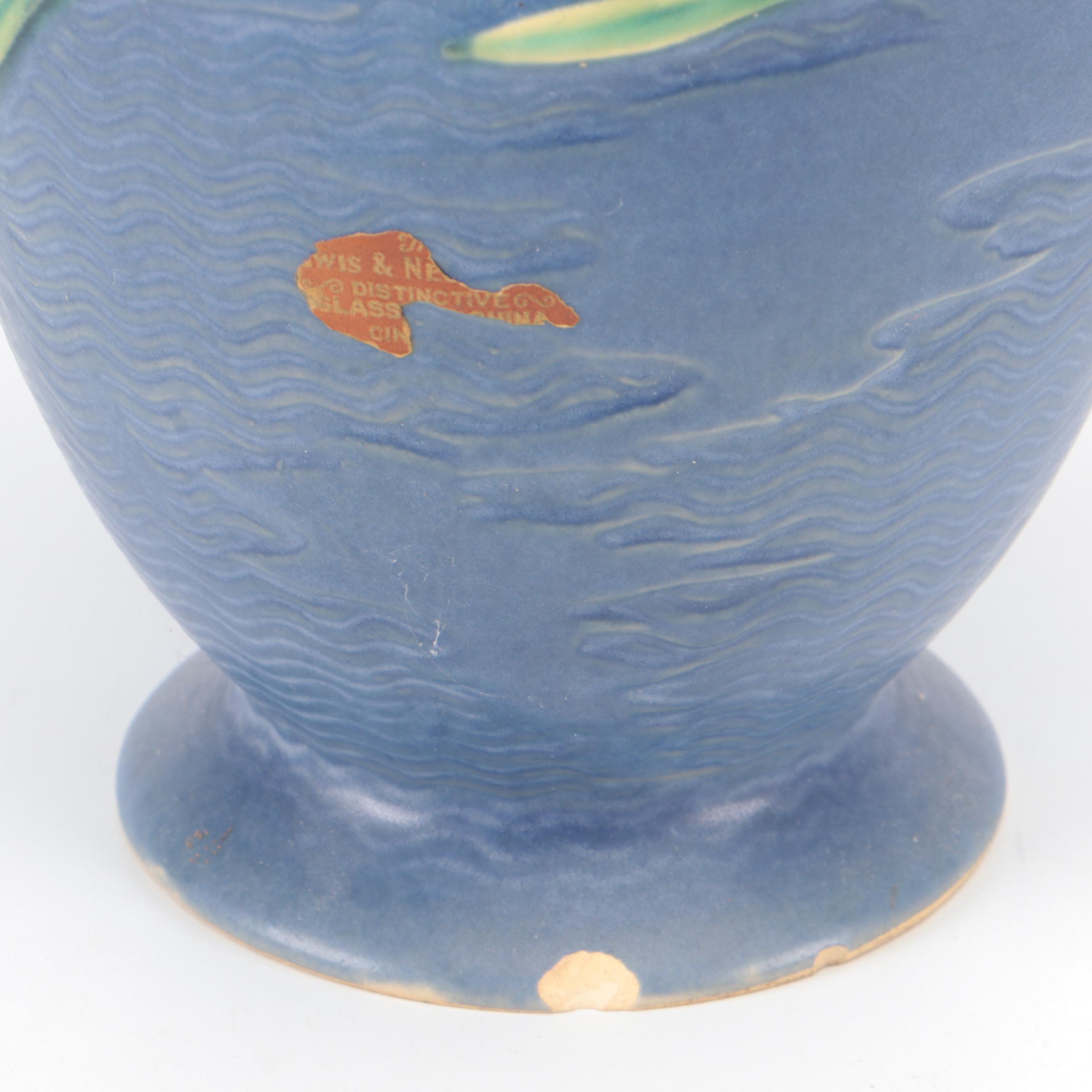 Roseville Pottery "Freesia" Glazed Ceramic Vase, Mid-20th Century
