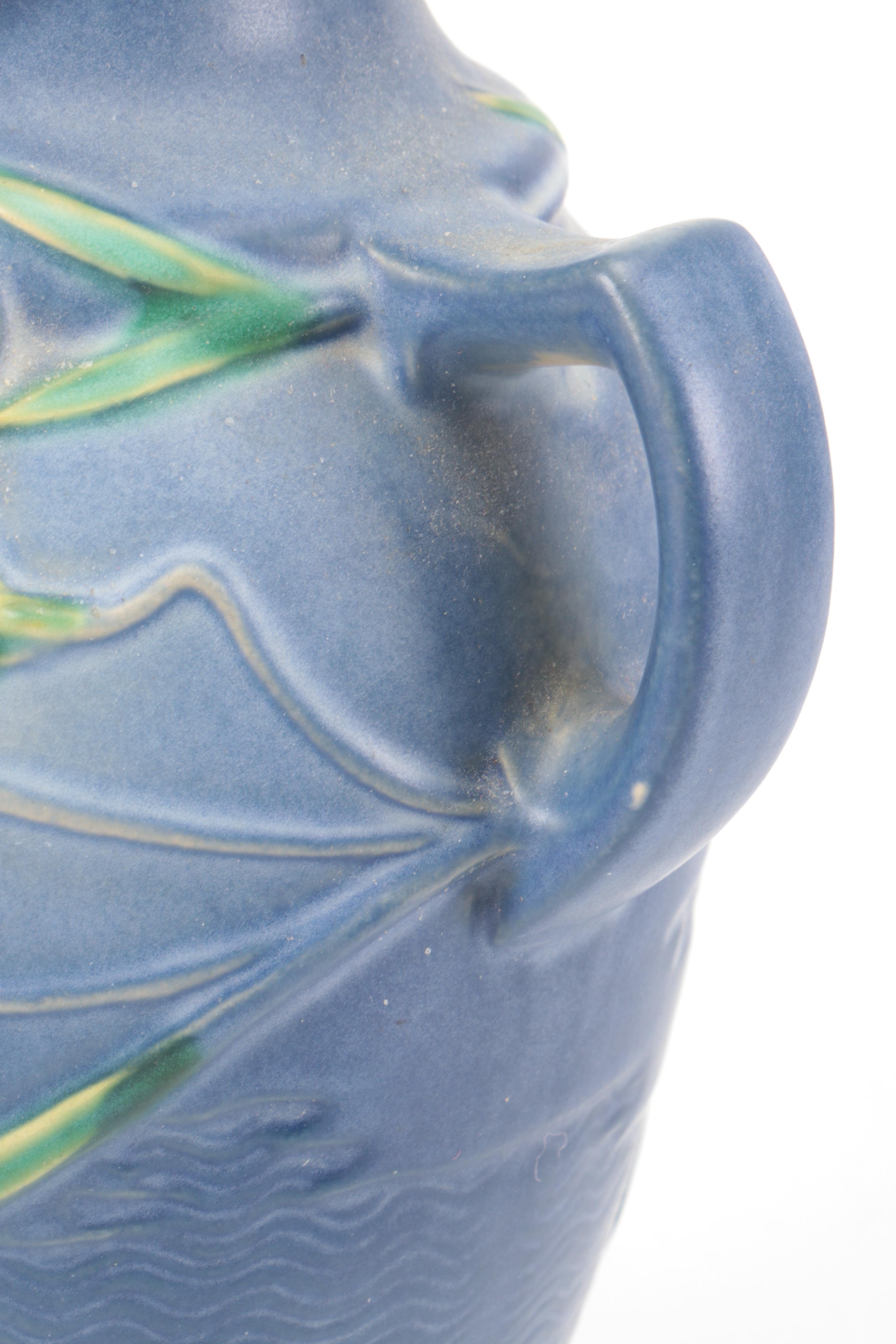 Roseville Pottery "Freesia" Glazed Ceramic Vase, Mid-20th Century