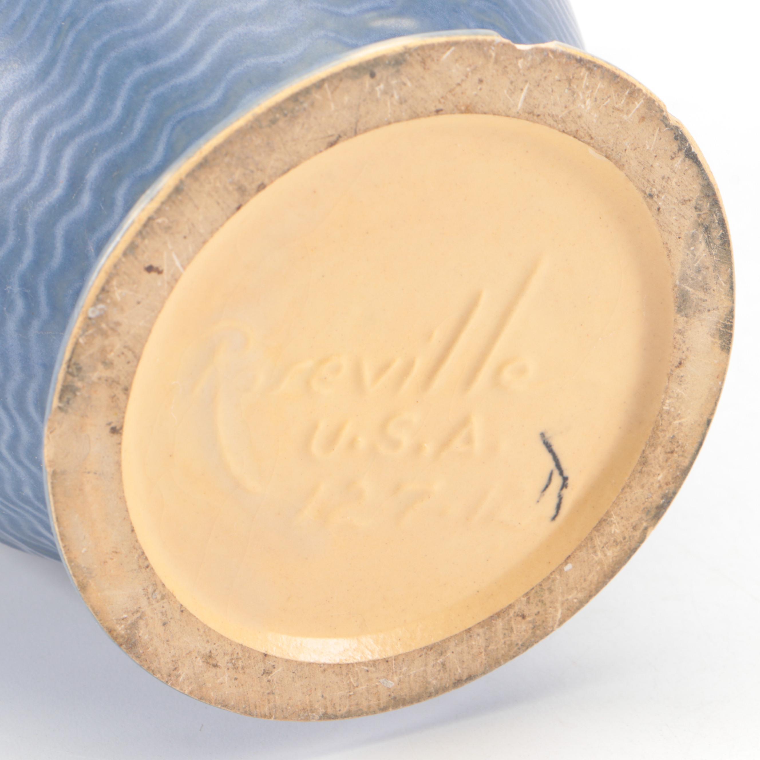 Roseville Pottery "Freesia" Glazed Ceramic Vase, Mid-20th Century