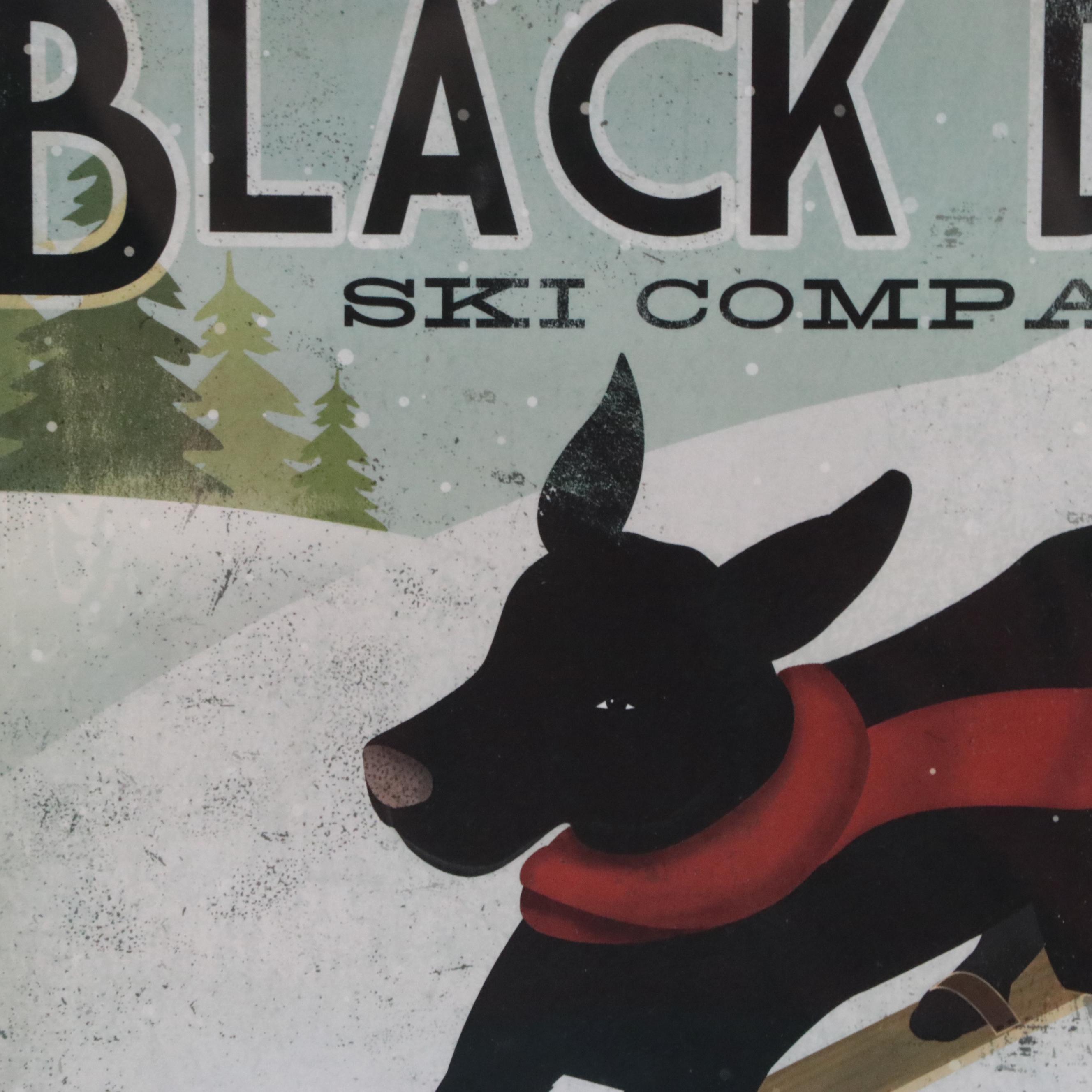 Offset Lithograph After Ryan Fowler "Black Dog Ski Company" EBTH