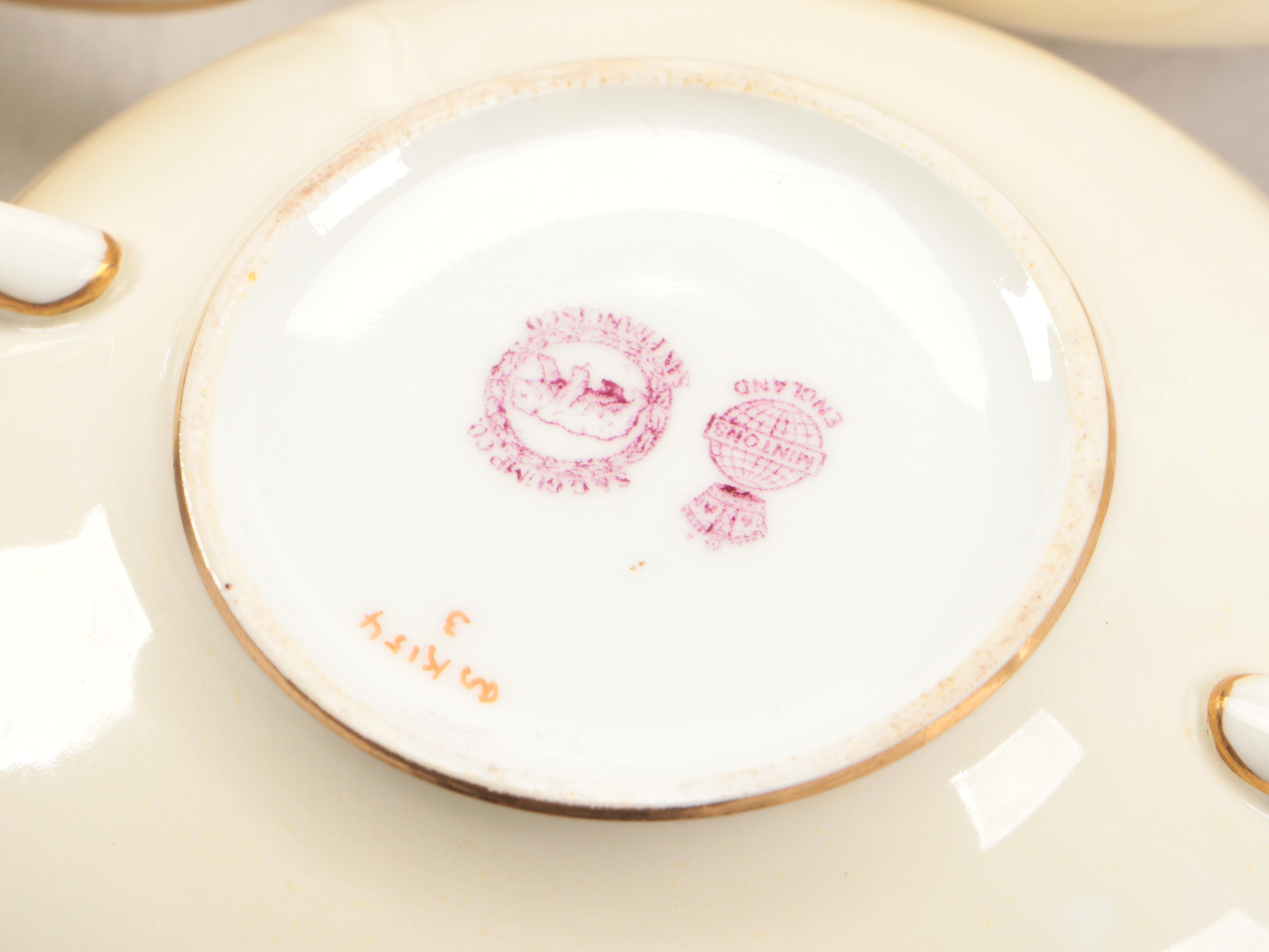 Minton "Westminster" Porcelain Dinnerware, 1927-1929