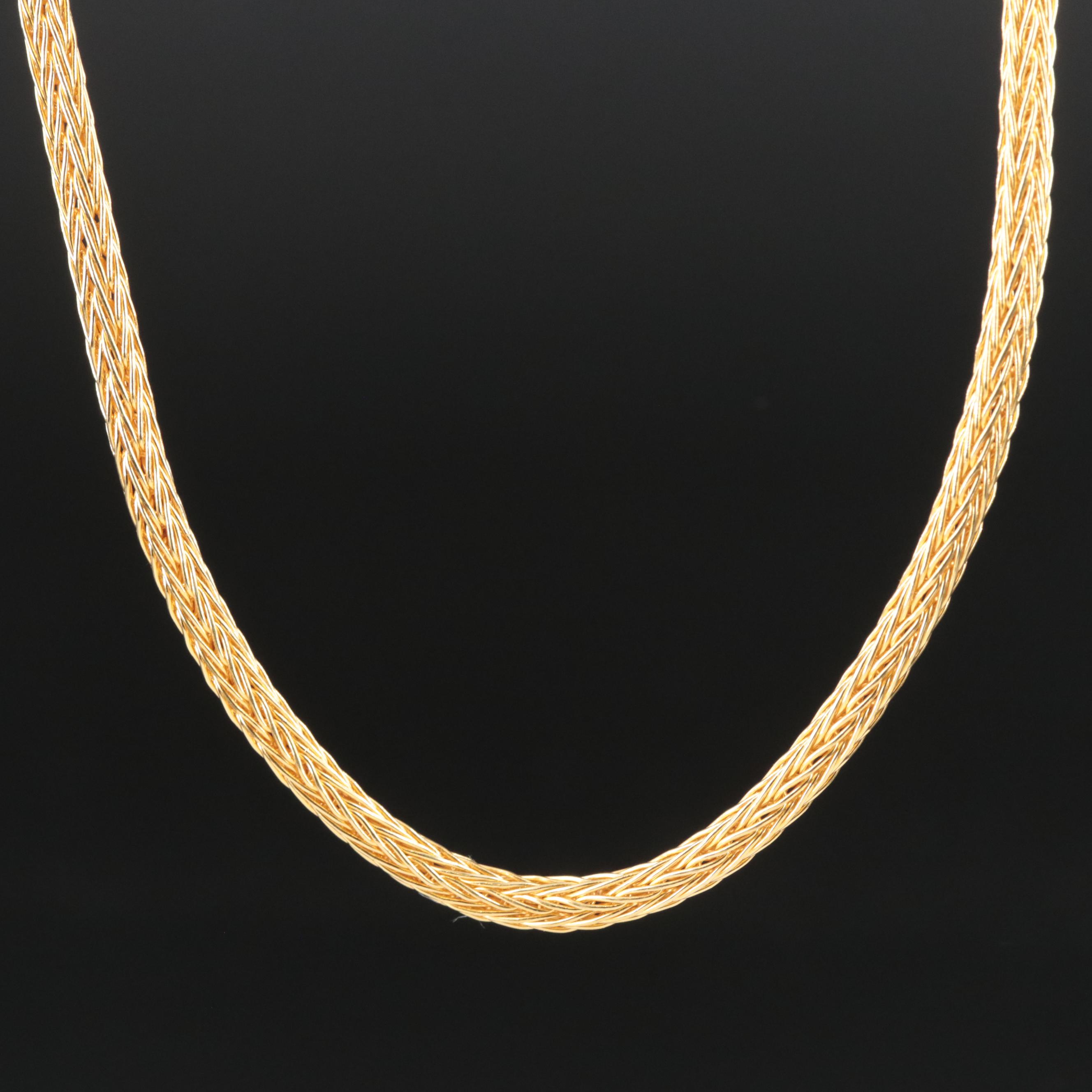 18K Woven Chain Necklace