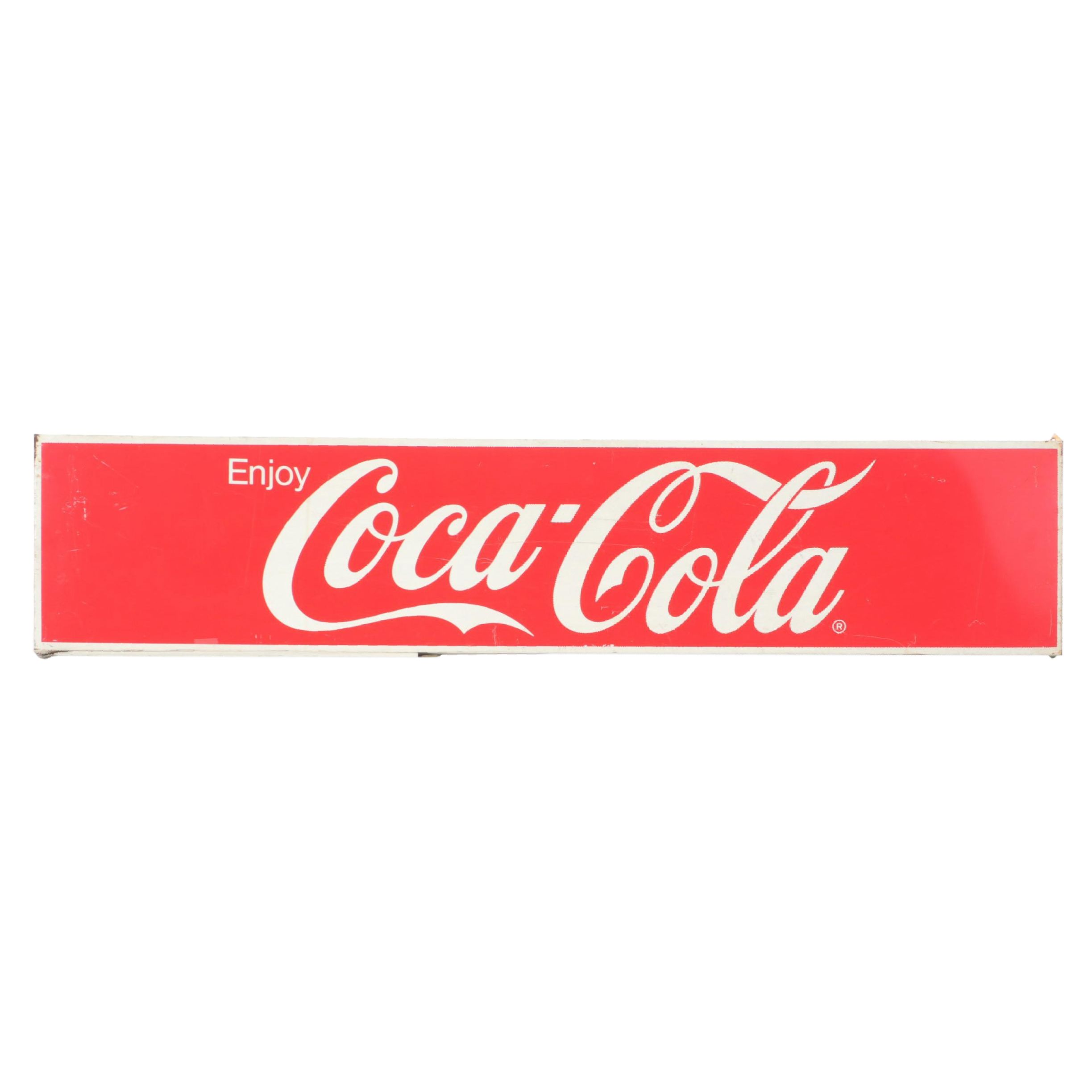 Coca-Cola Metal Advertisement Sign, Late 20th Century