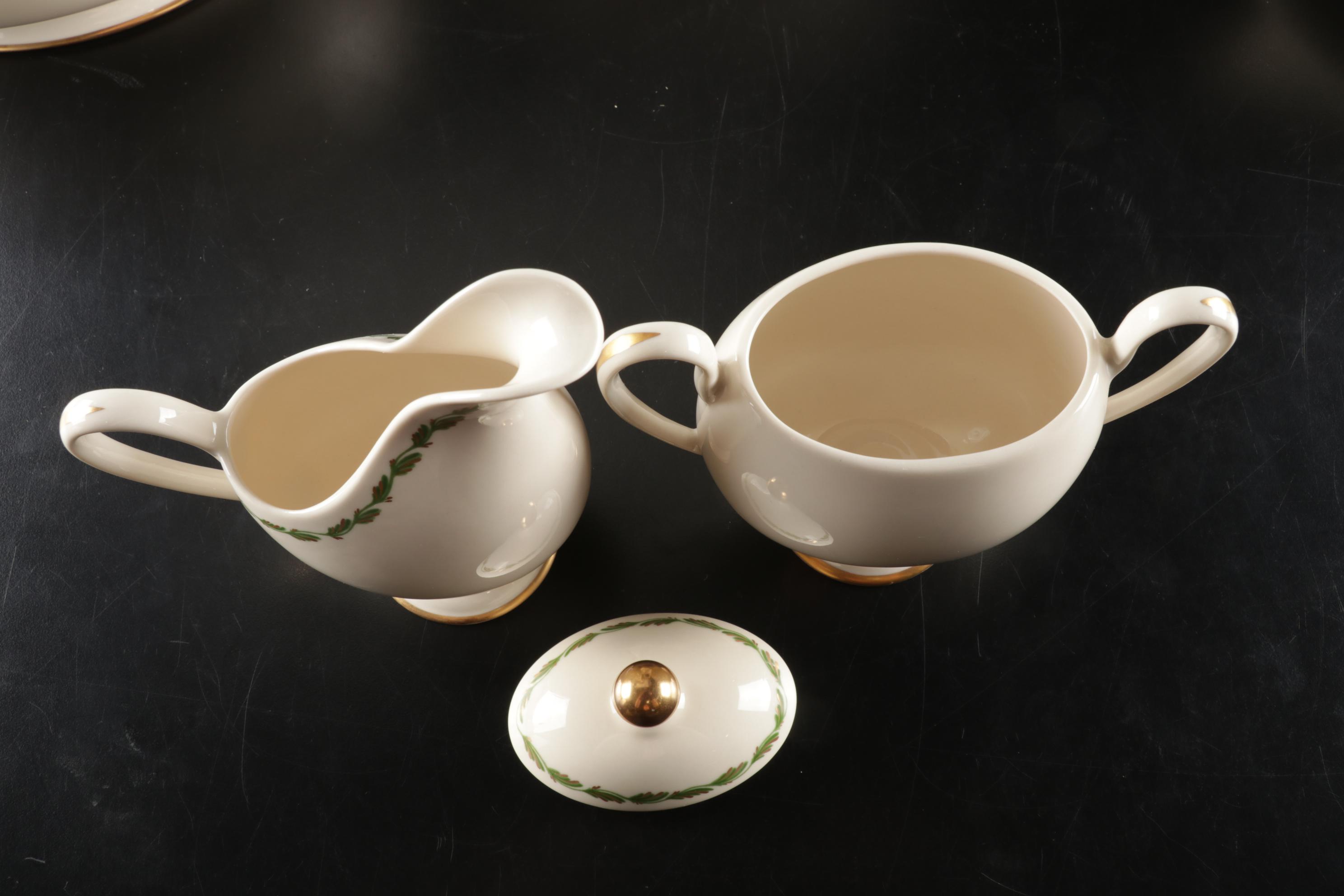 Franciscan "Arcadia Green" Dinnerware With Multiple Serving Pieces, 1942-1962