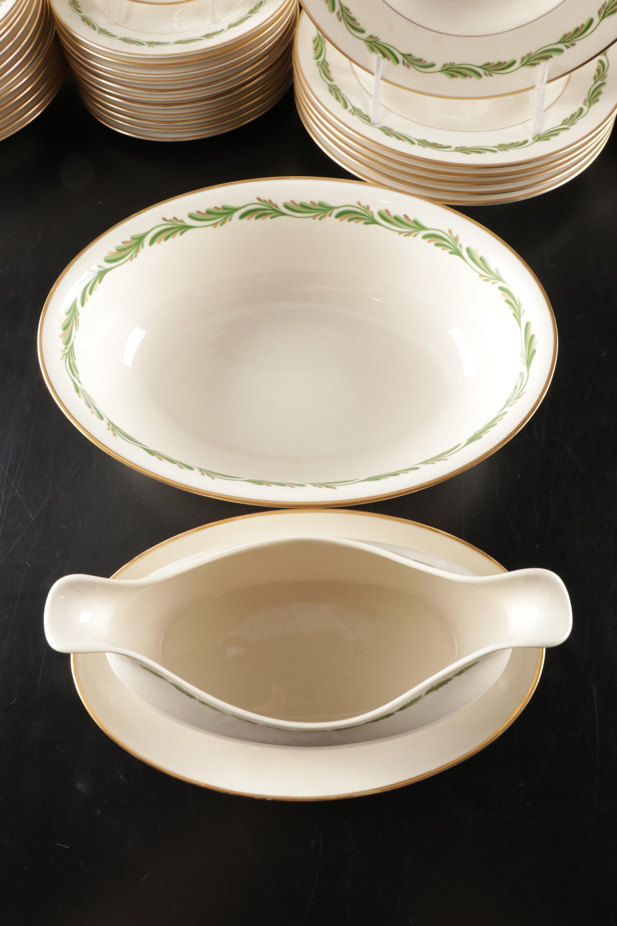 Franciscan "Arcadia Green" Dinnerware With Multiple Serving Pieces, 1942-1962