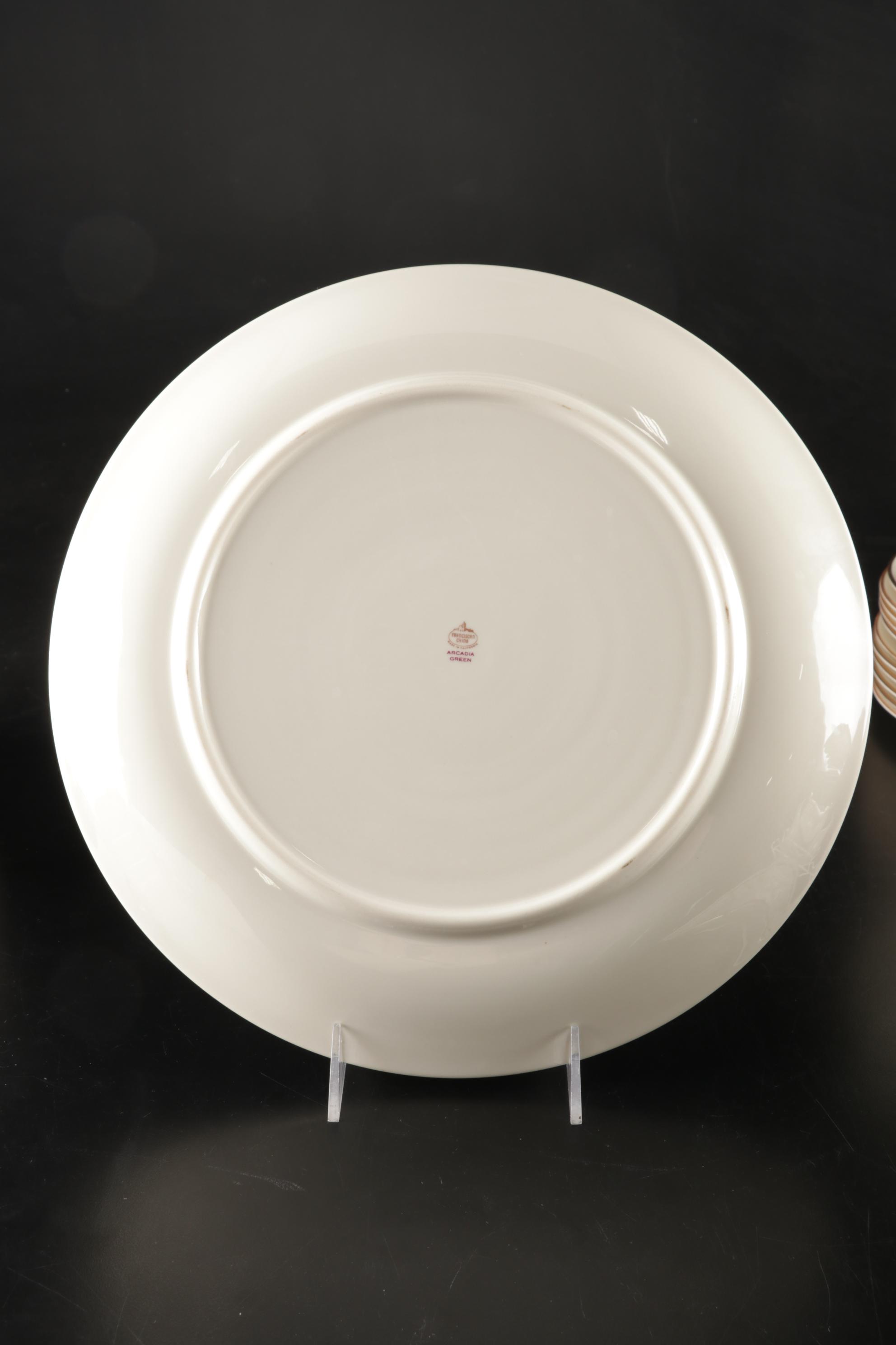 Franciscan "Arcadia Green" Dinnerware With Multiple Serving Pieces, 1942-1962