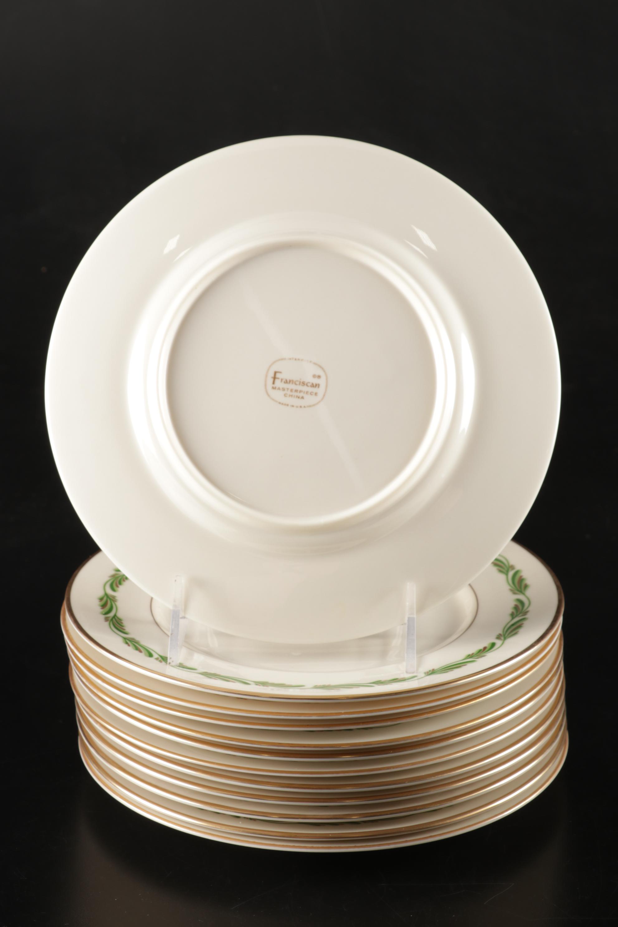 Franciscan "Arcadia Green" Dinnerware With Multiple Serving Pieces, 1942-1962