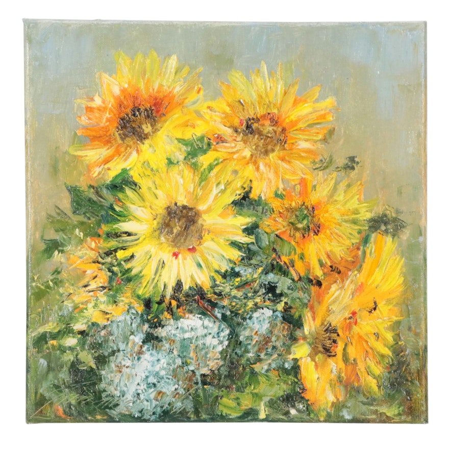 Garncarek Aleksander Oil Painting of Still Life With Sunflowers