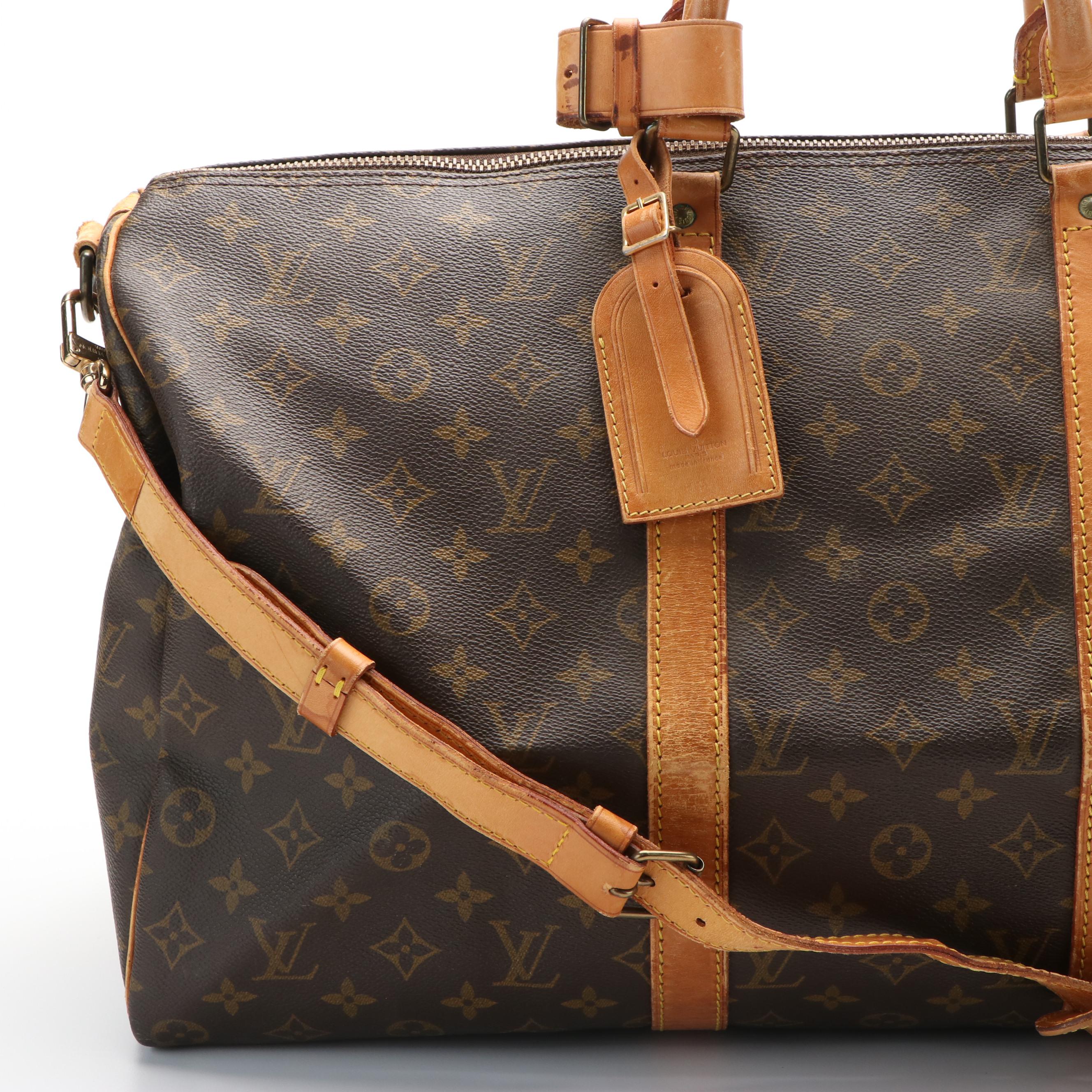 Louis Vuitton Monogram Canvas Keepall Bandouliere 50 Duffel Bag