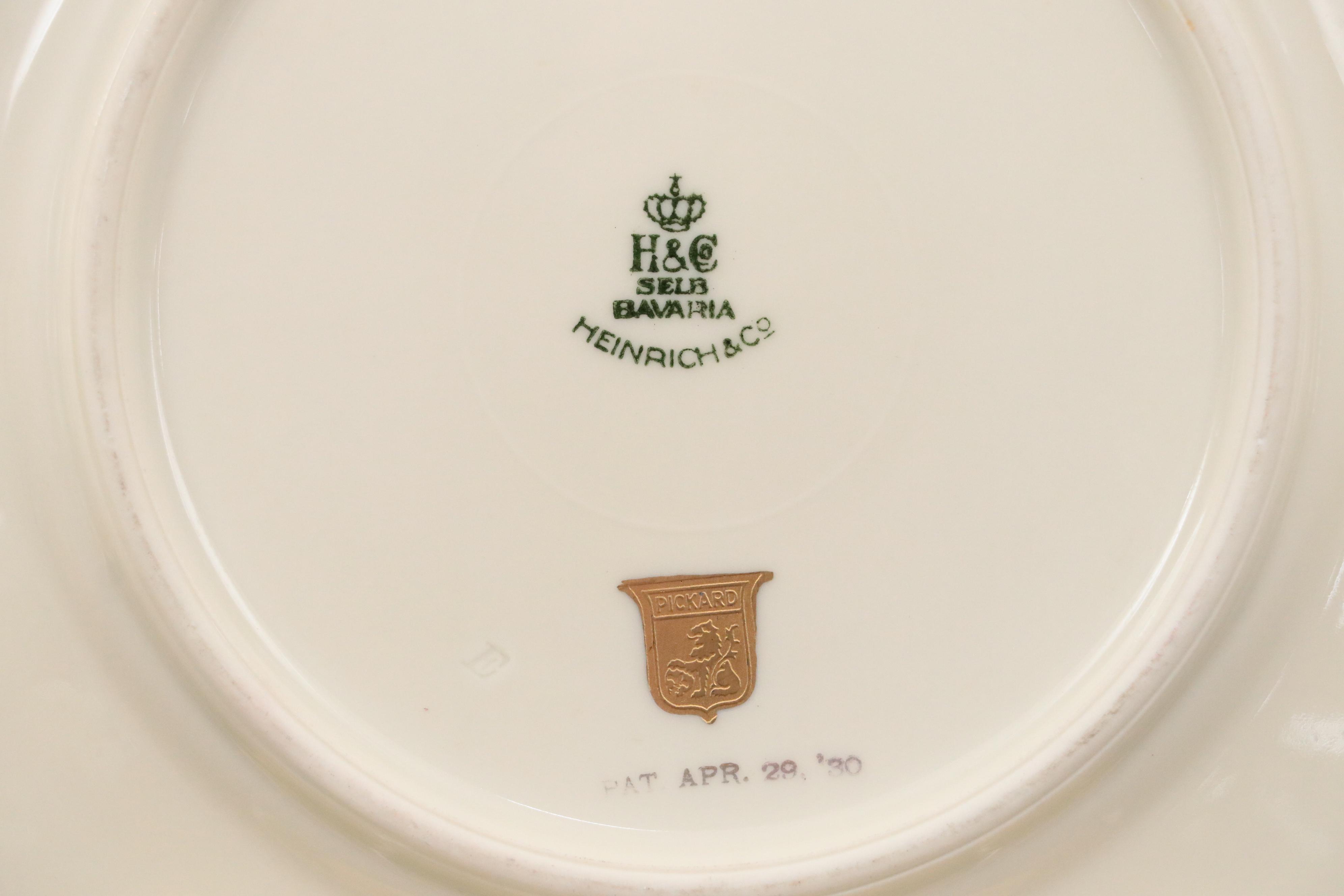 Gilt Heinrich & Co China, and Tiffin-Franciscan "Minton" Stemware