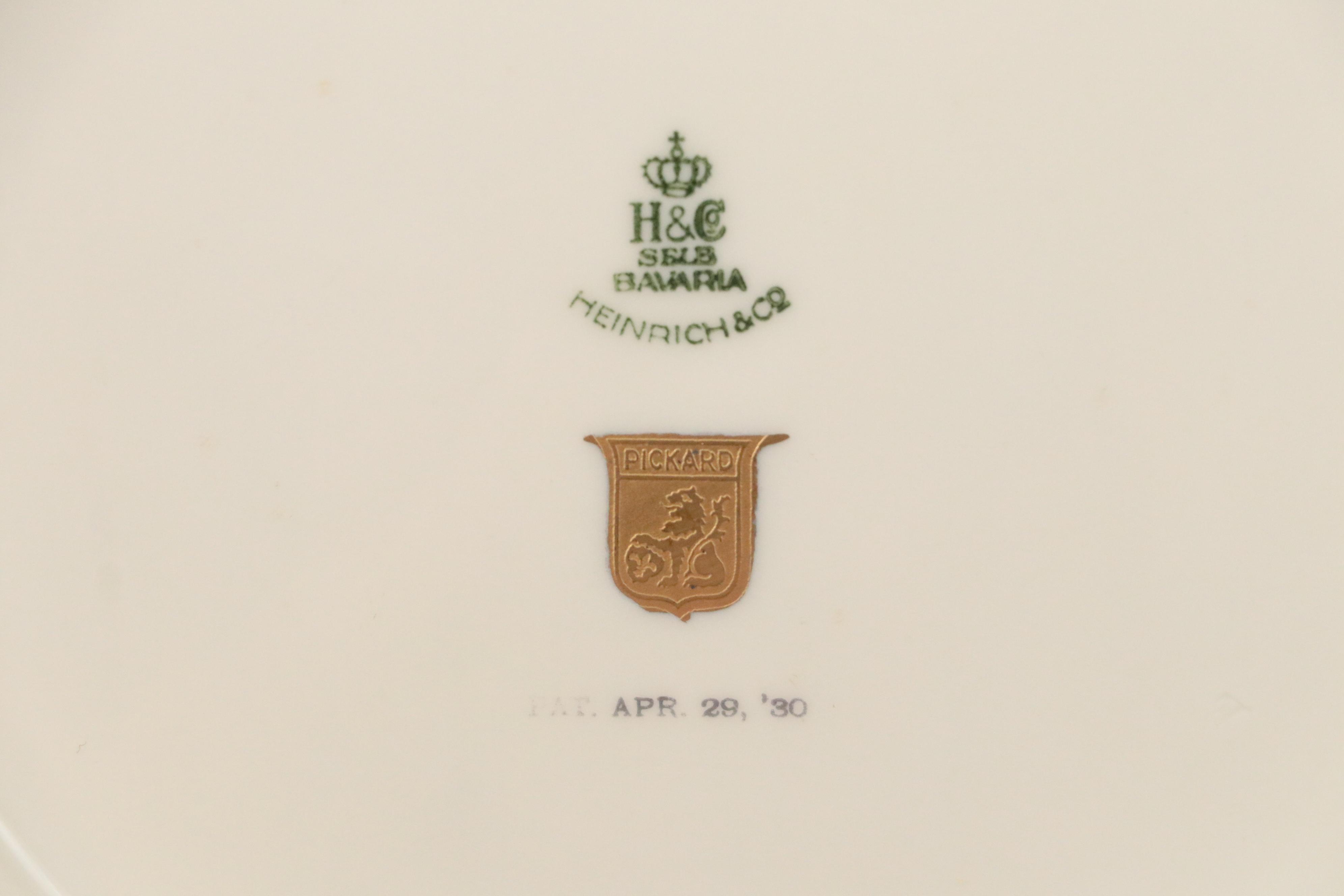 Gilt Heinrich & Co China, and Tiffin-Franciscan "Minton" Stemware