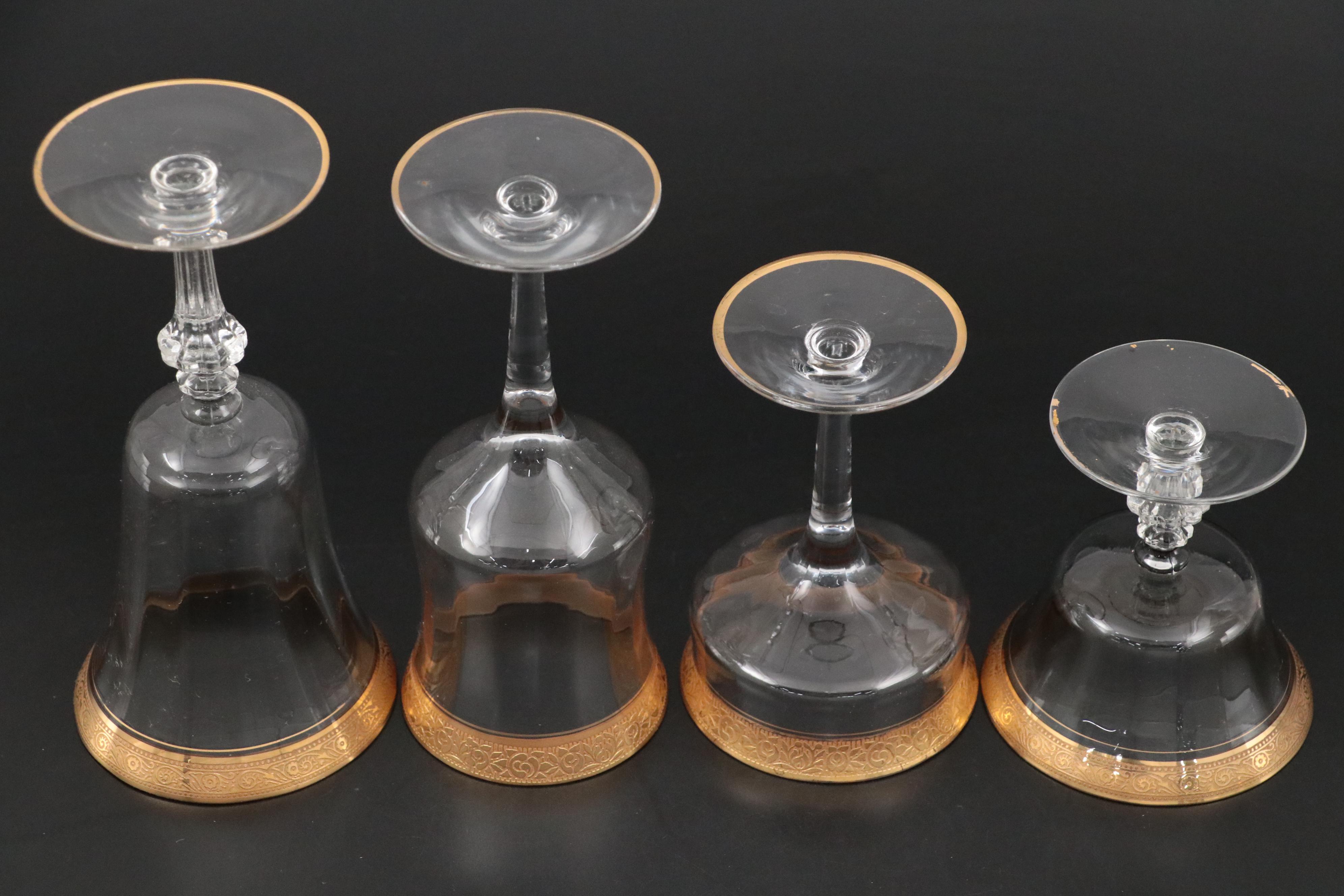 Gilt Heinrich & Co China, and Tiffin-Franciscan "Minton" Stemware