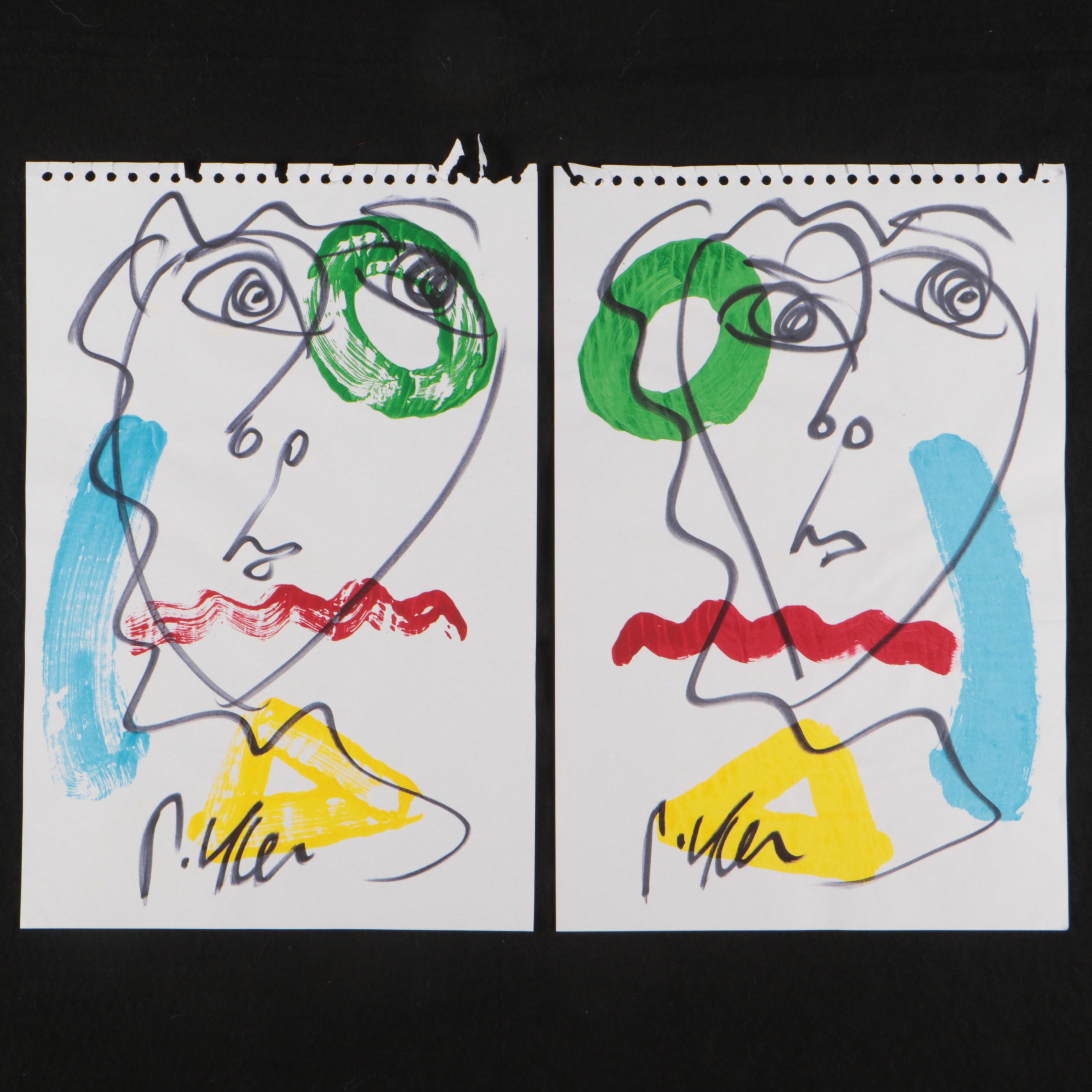 Peter Robert Keil Abstract Acrylic Portraits