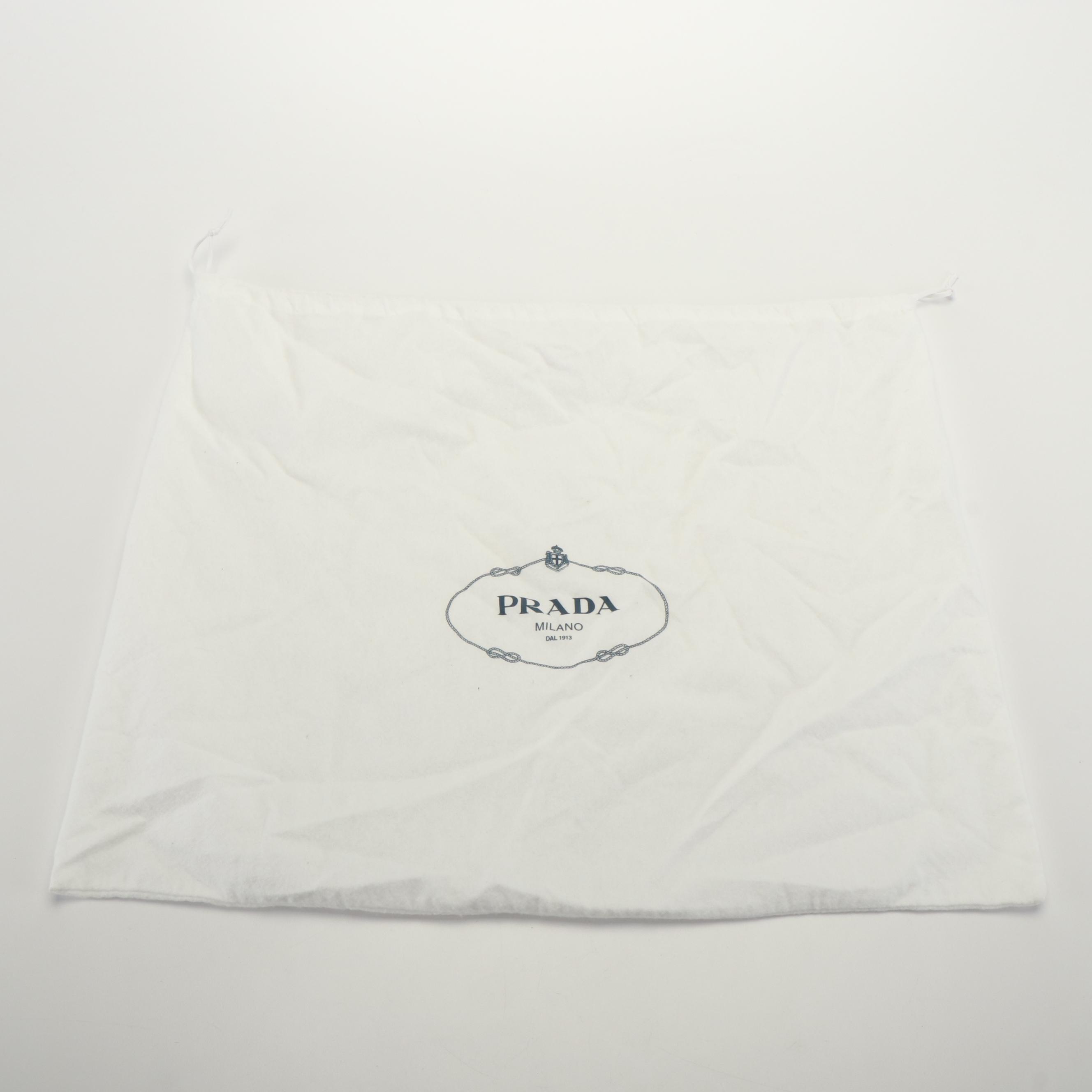 Prada  Geometric Print Tessuto Nylon Drawstring Front Zip Backpack