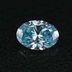 Loose 1.67 CT Lab Grown Fancy Blue Diamond