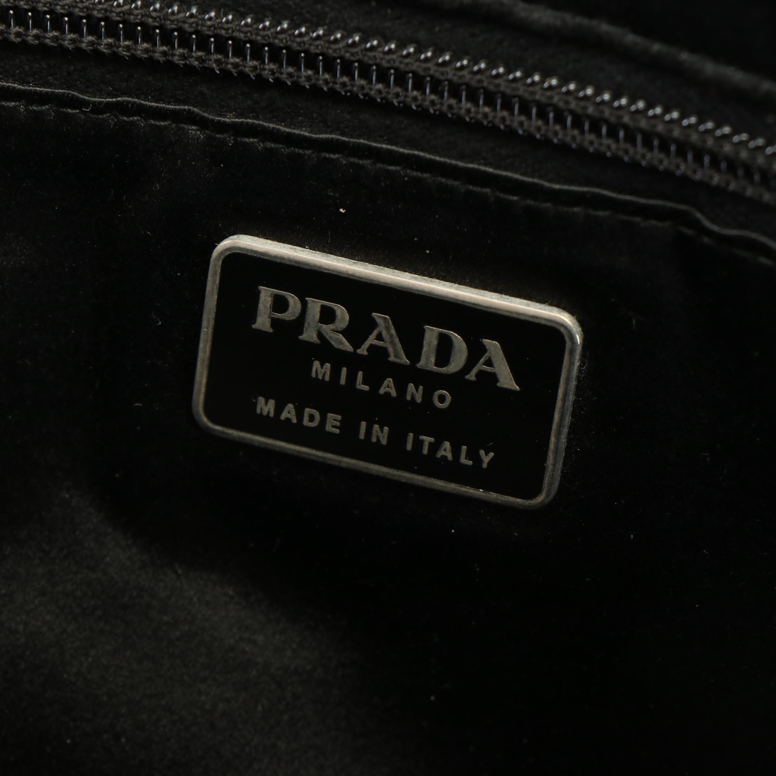 Prada Black Leather Top Handle Bag