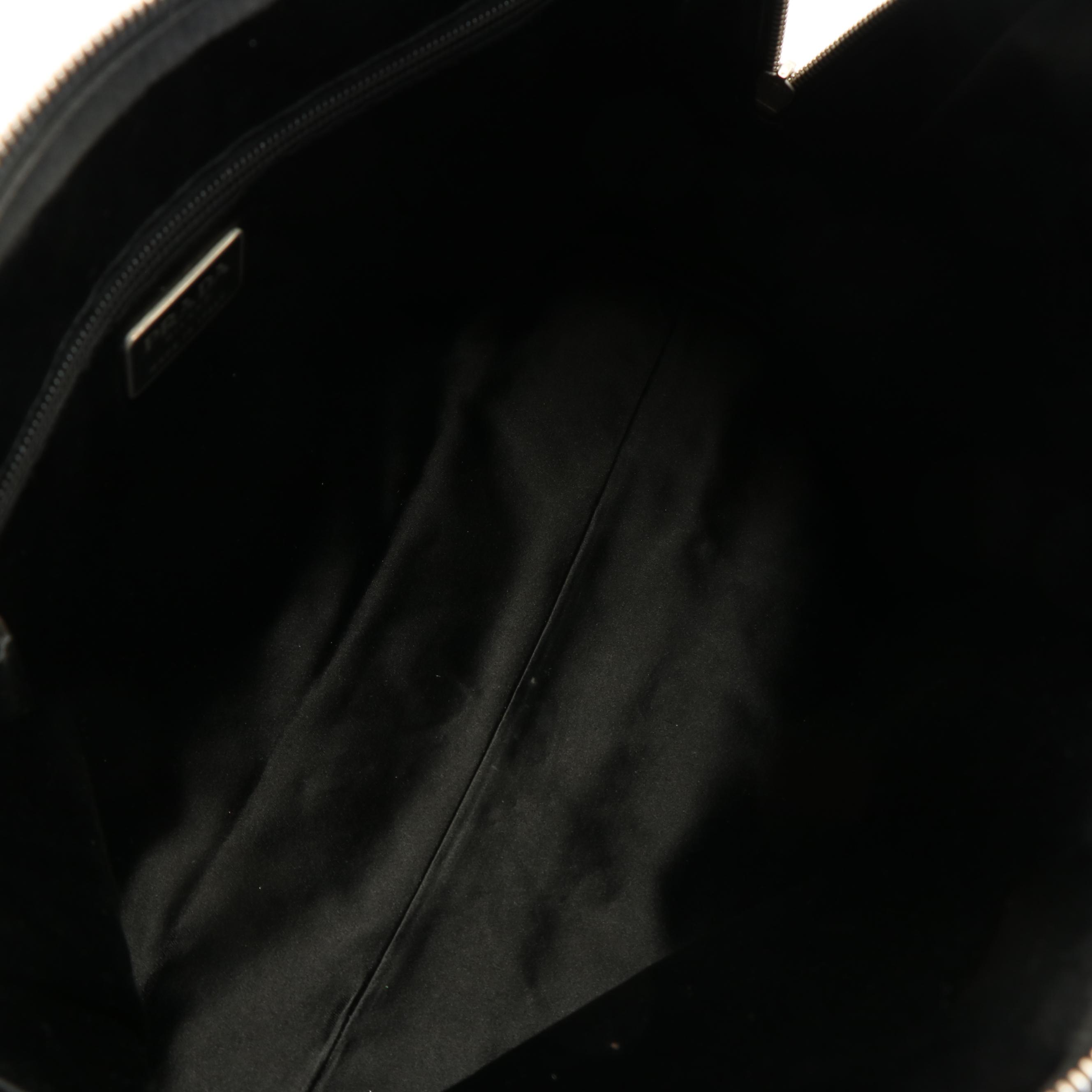 Prada Black Leather Top Handle Bag