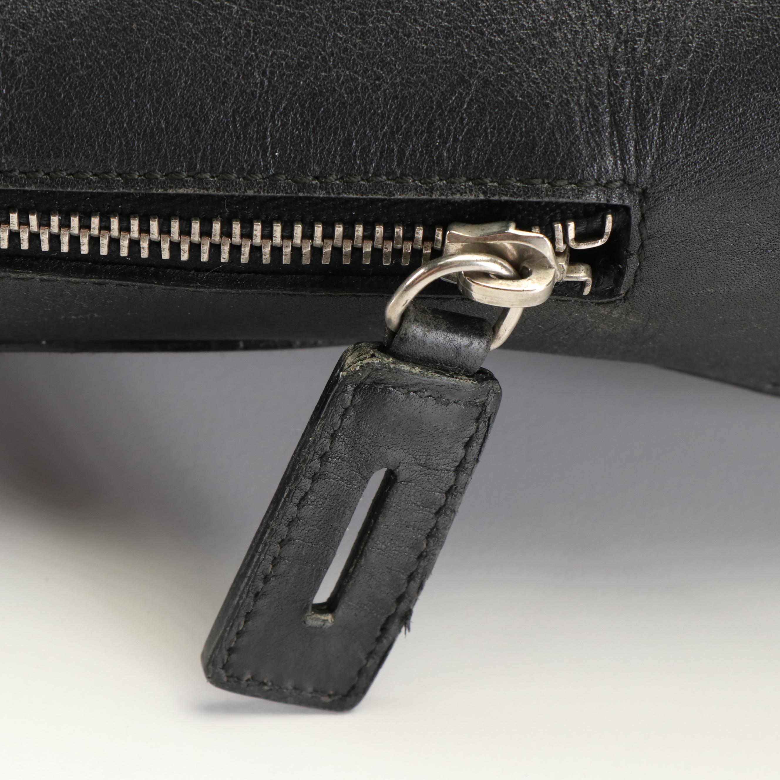 Prada Black Leather Top Handle Bag