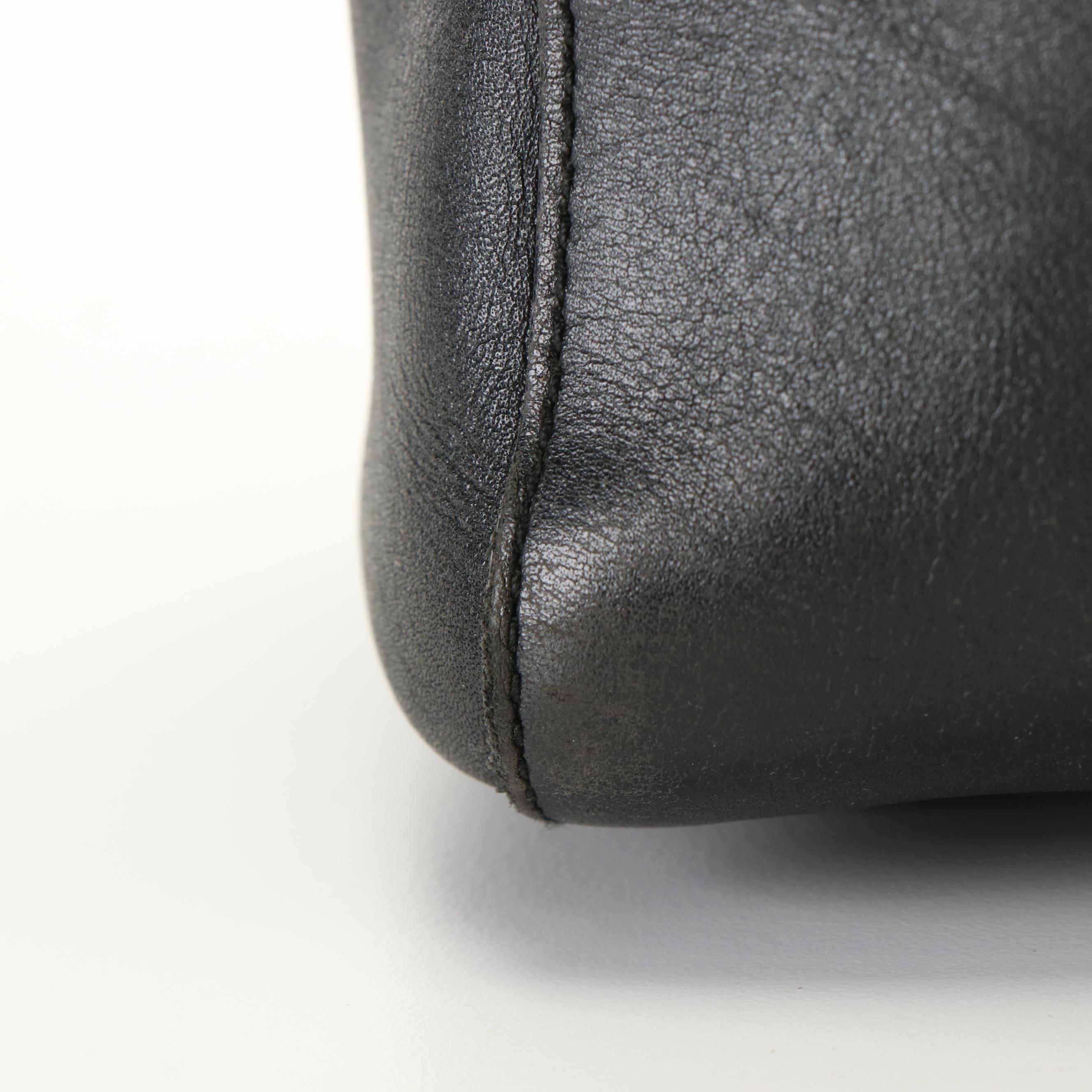 Prada Black Leather Top Handle Bag