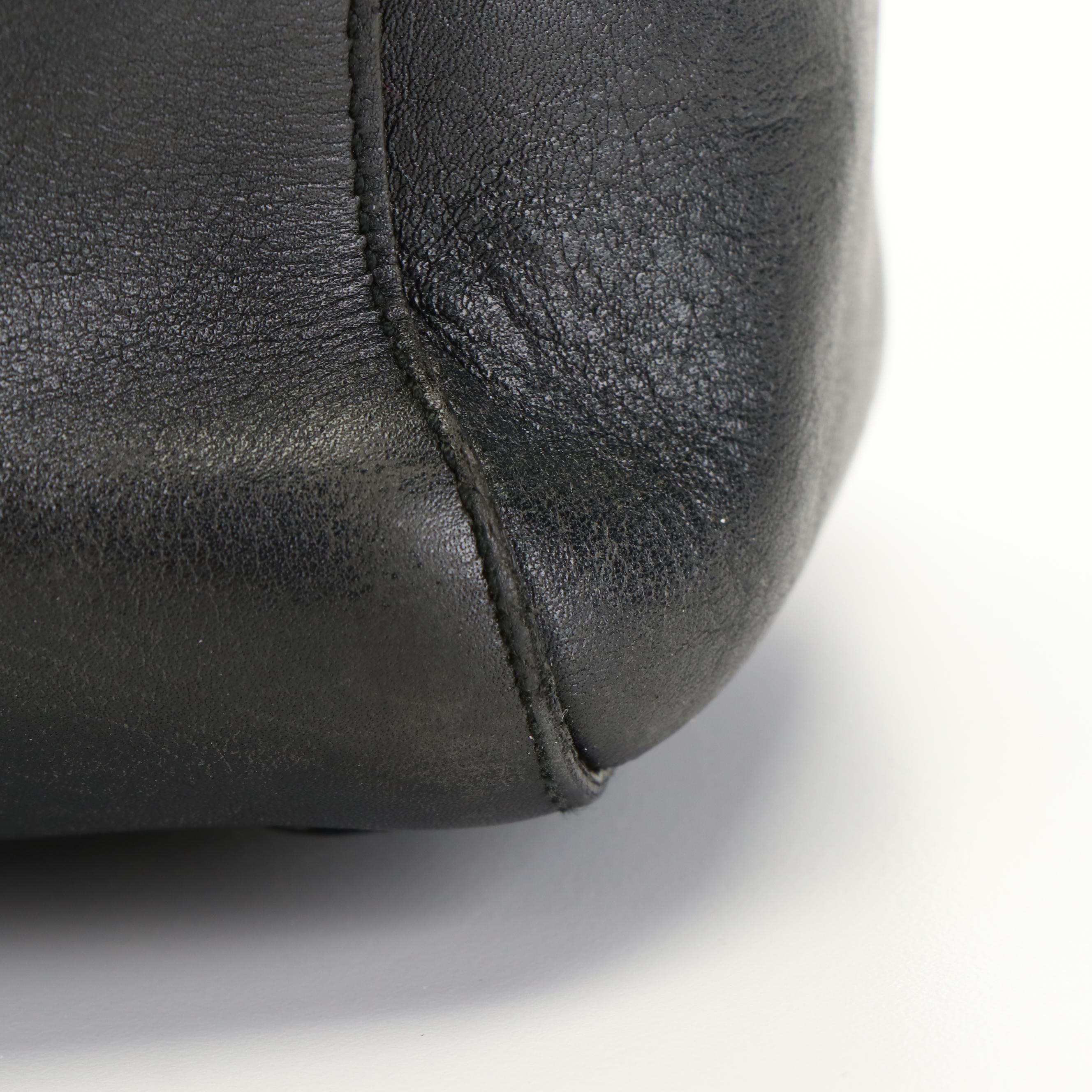 Prada Black Leather Top Handle Bag