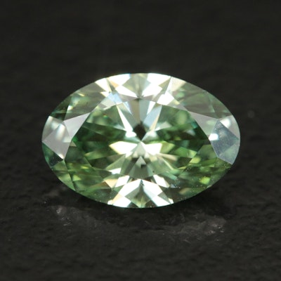 Loose 1.01 CT Lab Grown Fancy Yellowish Green Diamond