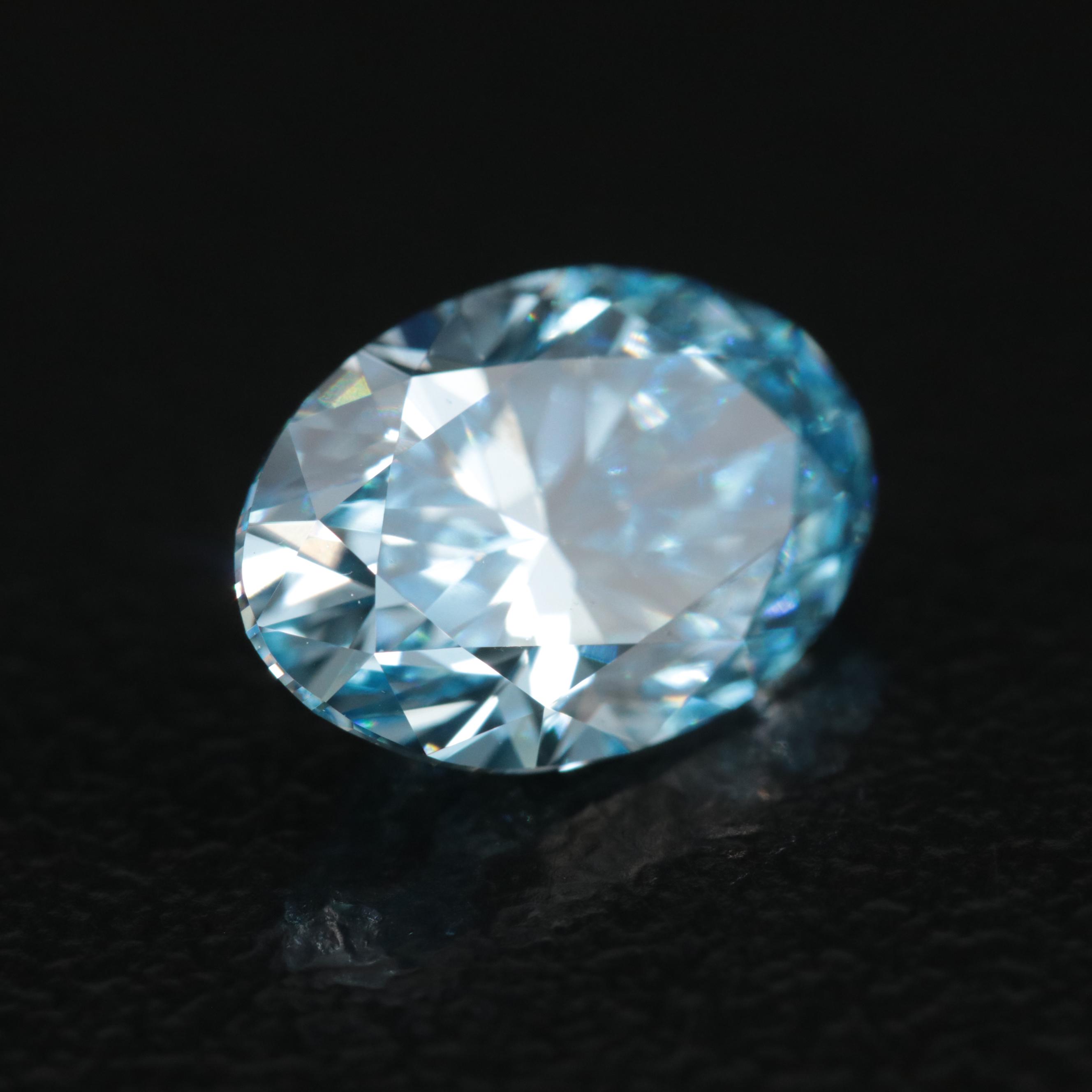 Loose 2.00 CT Lab Grown Fancy Light Blue Diamond