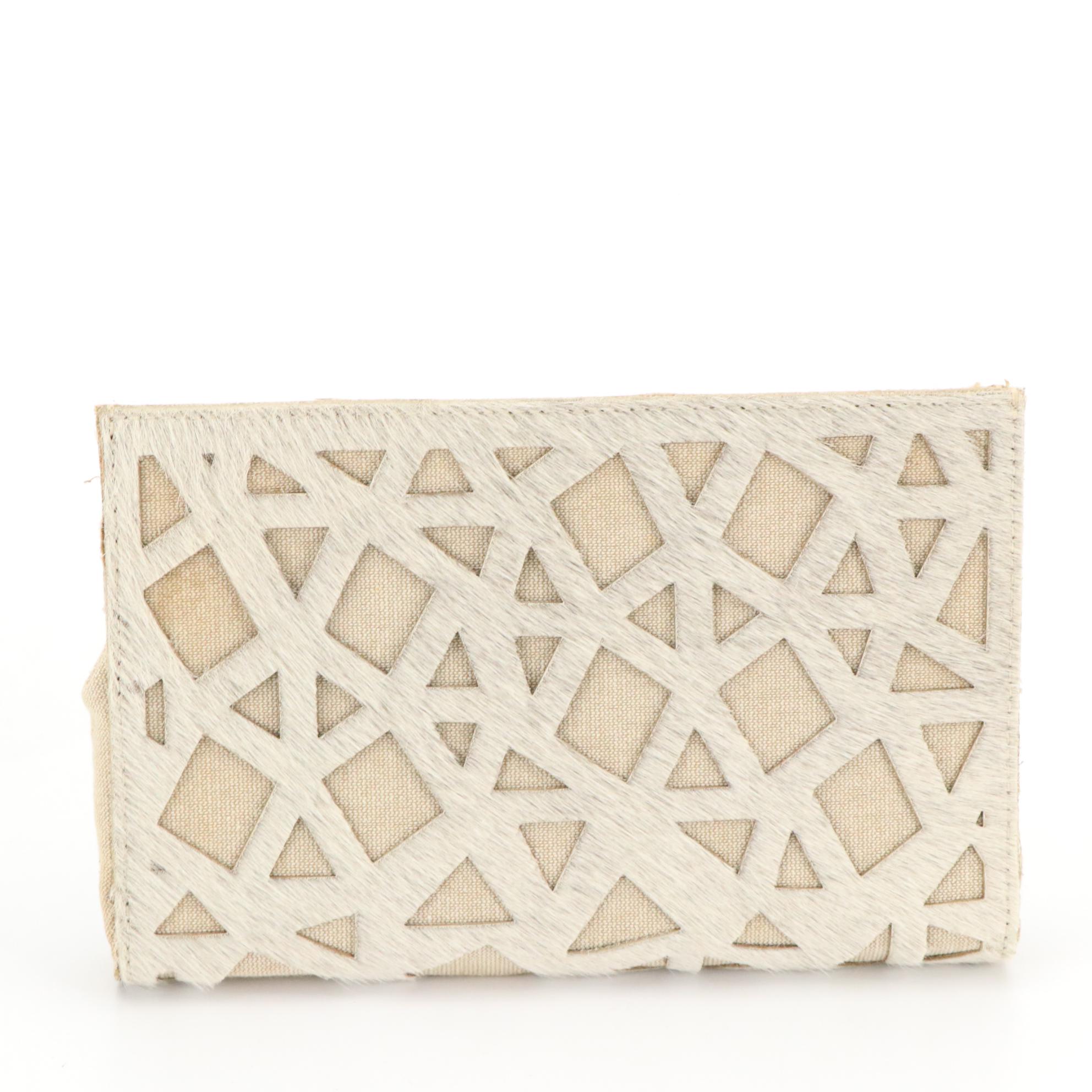 Leather/Hornback Crocodile Portfolio Cover with Leather Clutch Bags and Gloves