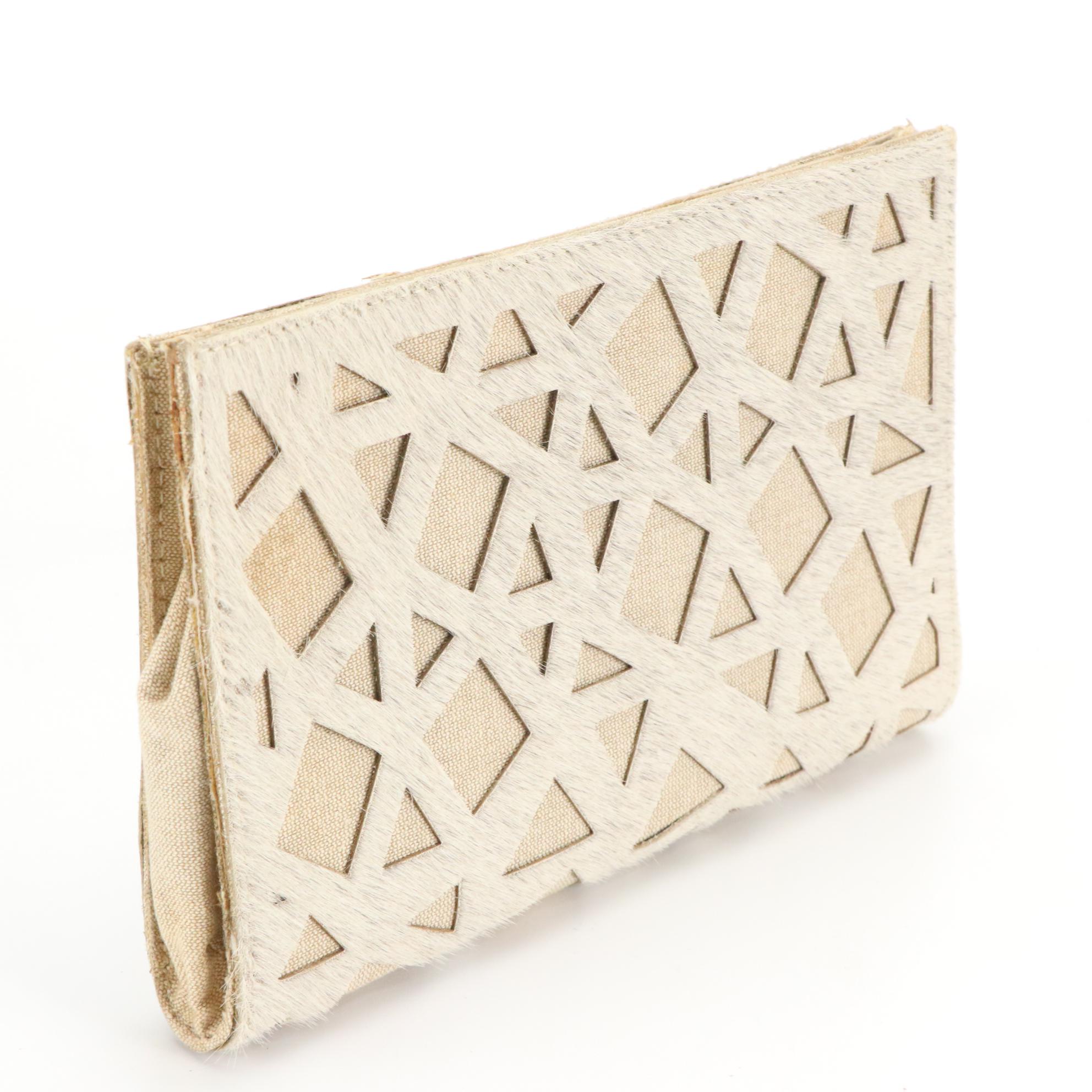 Leather/Hornback Crocodile Portfolio Cover with Leather Clutch Bags and Gloves