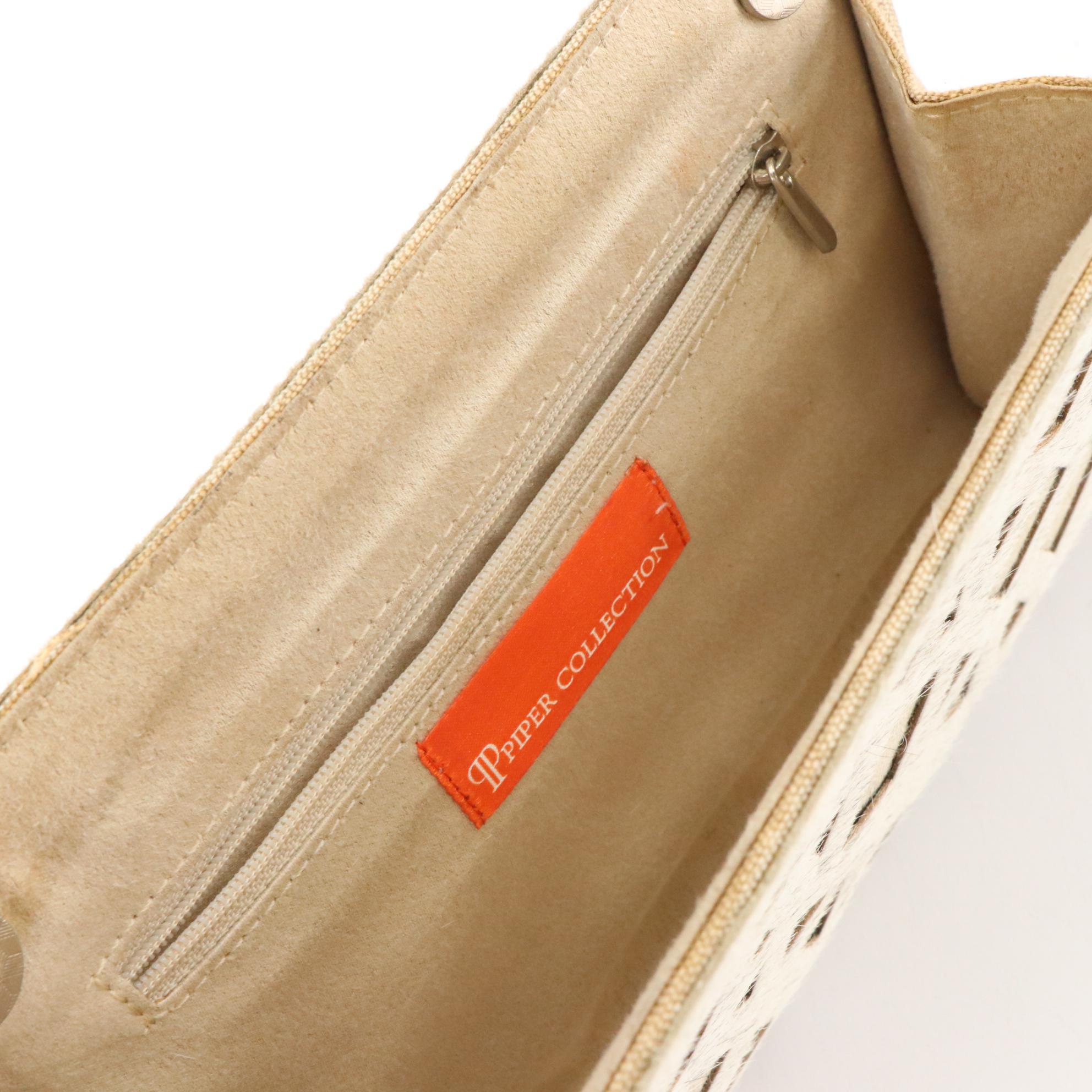 Leather/Hornback Crocodile Portfolio Cover with Leather Clutch Bags and Gloves