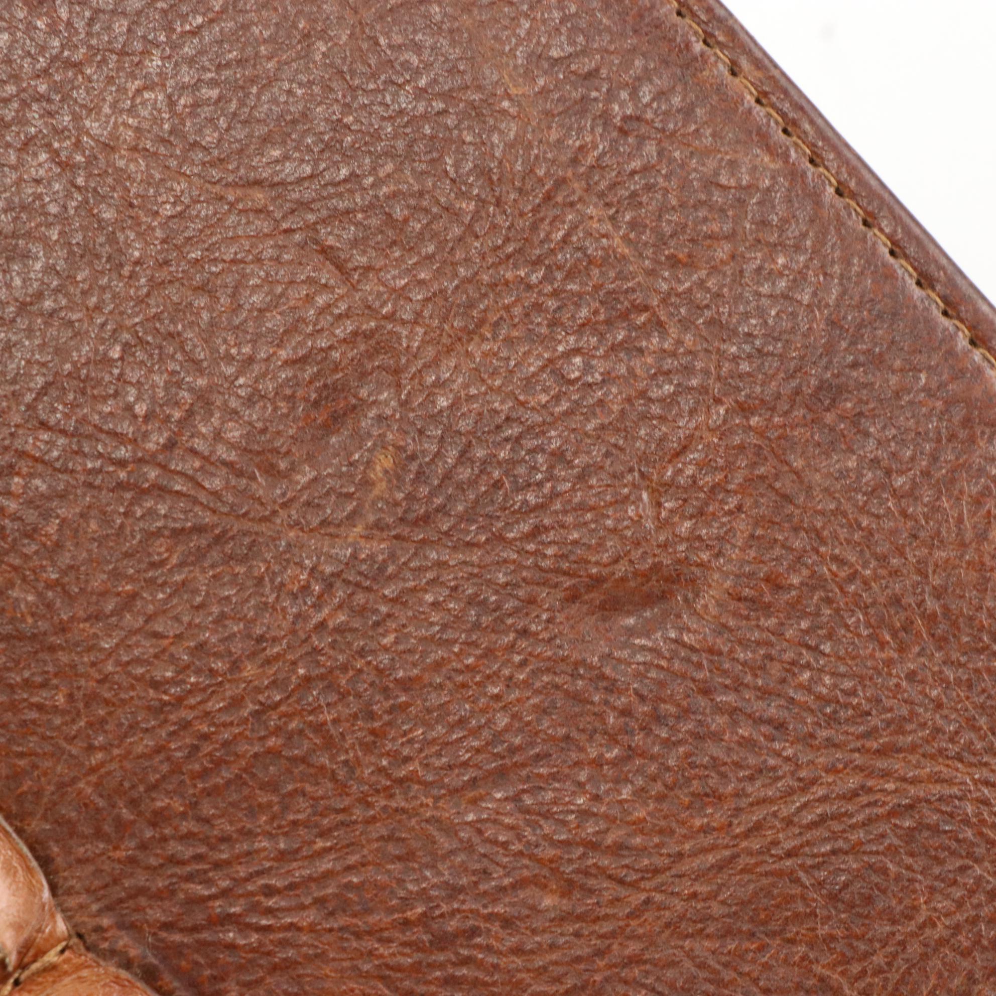 Leather/Hornback Crocodile Portfolio Cover with Leather Clutch Bags and Gloves