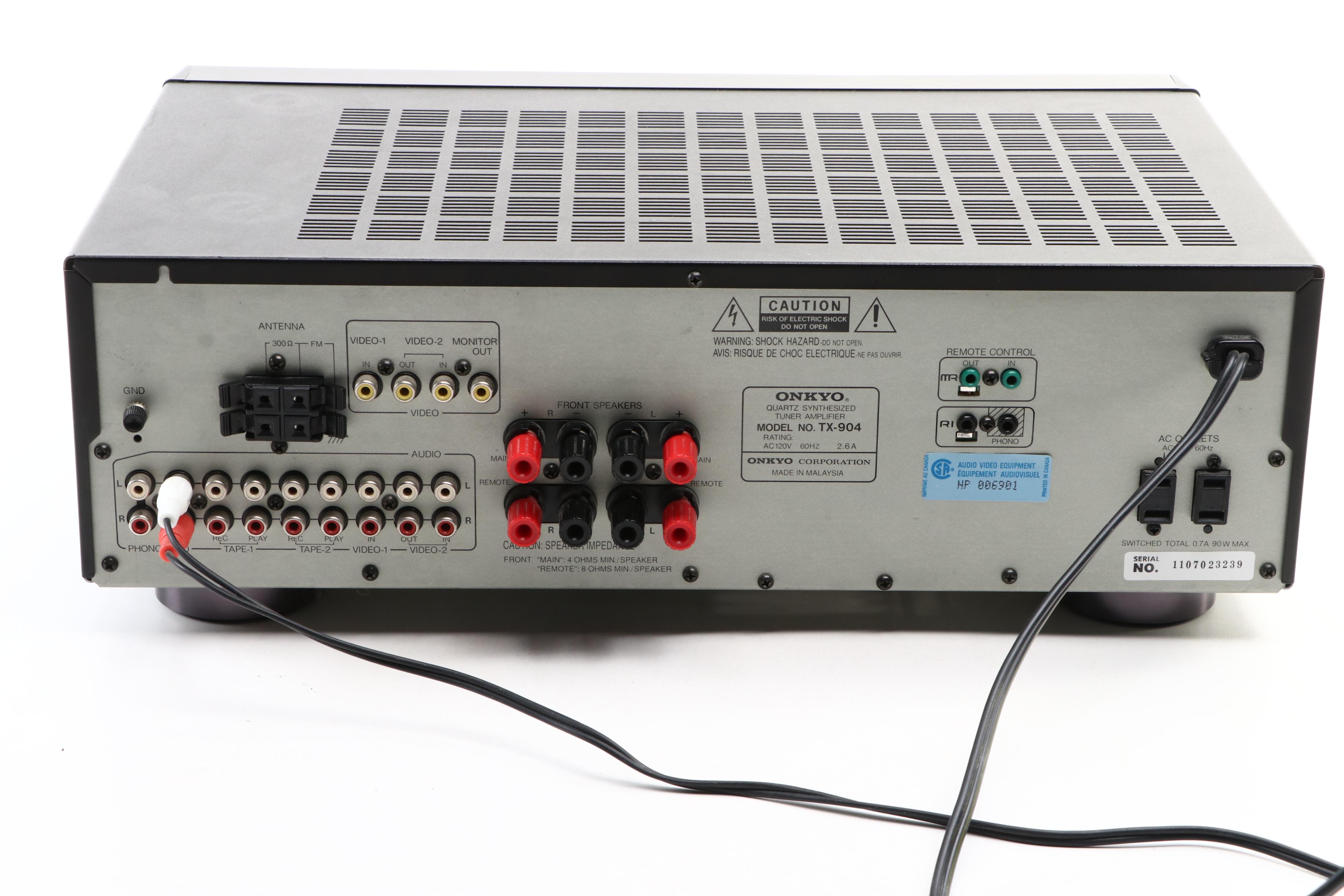 Onkyo TX-904 Quartz Synthesized Tuner Amplifier, Late 20th Century