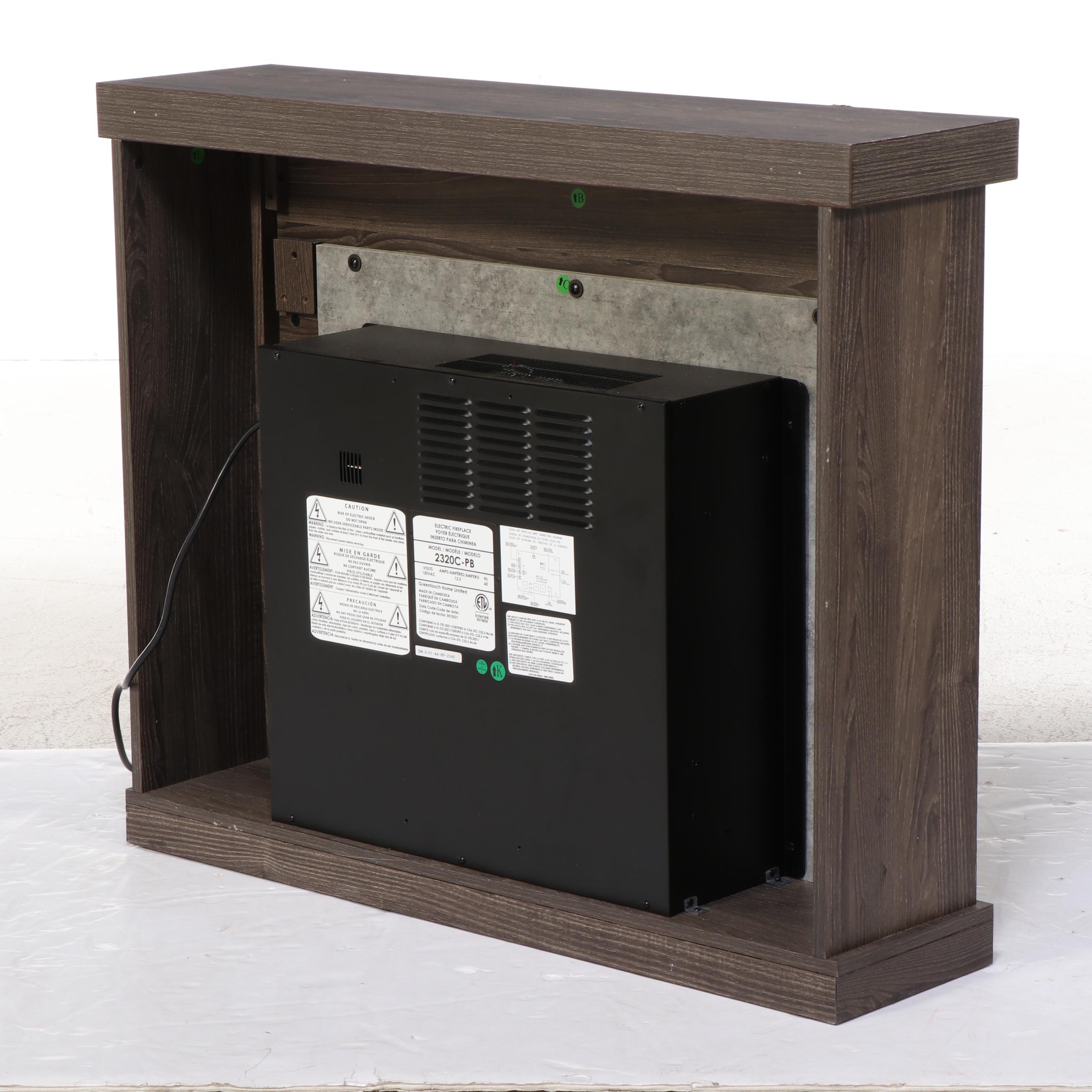 GreenTouch Home Model 2320C-PB Electric Fireplace