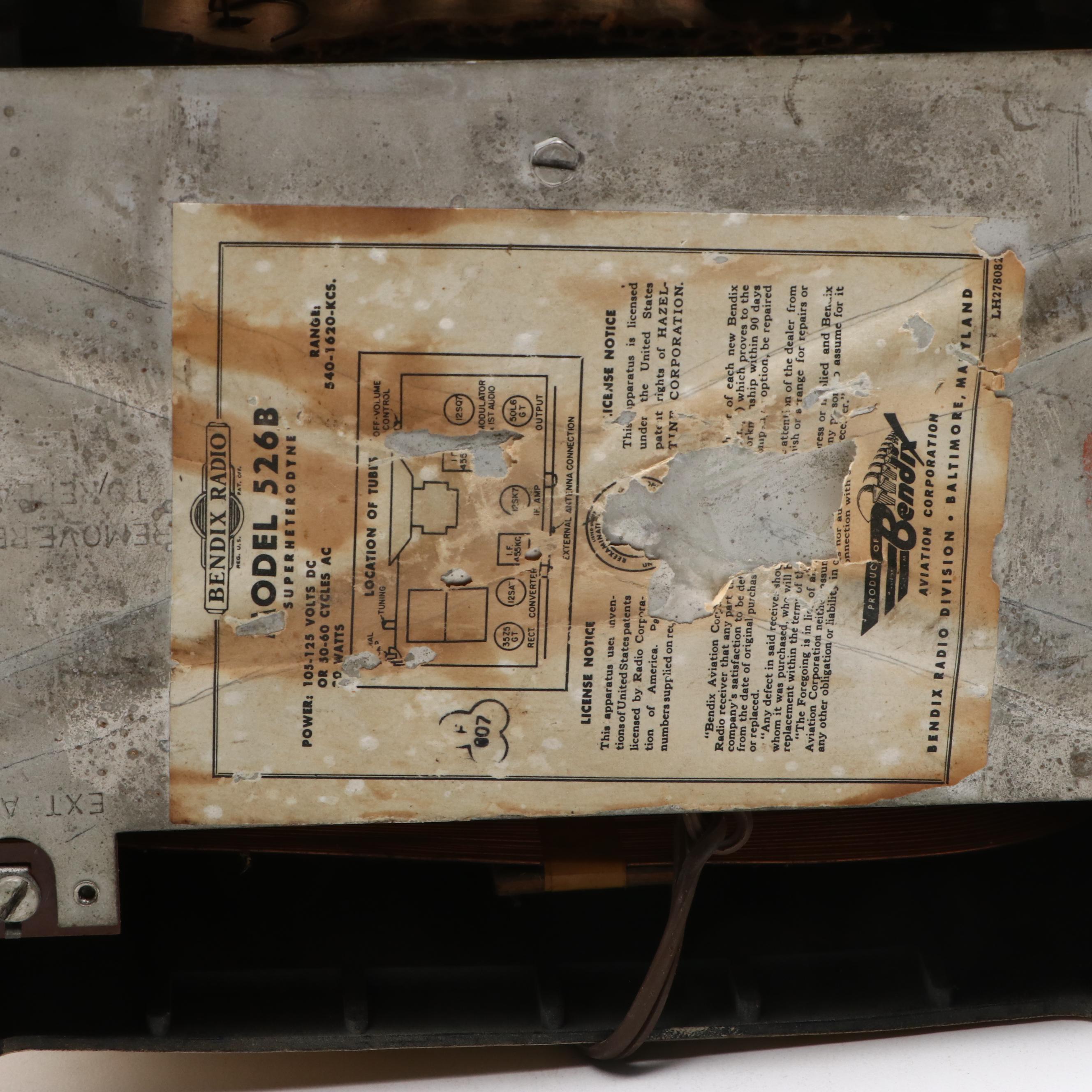 Philco Transitone TH-4, 42-95PT, and Bendix AM Tube Radios, Mid-20th Century