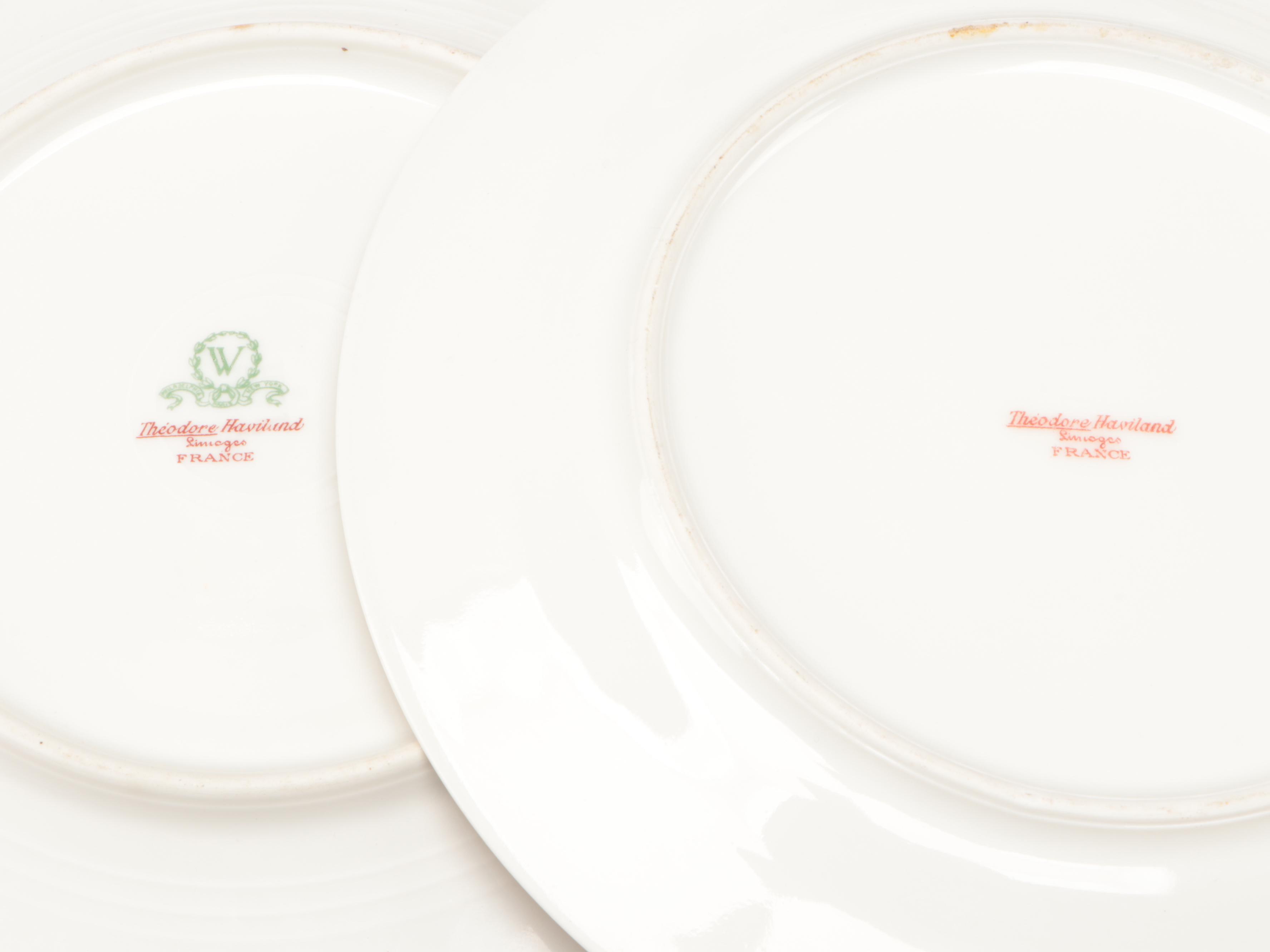 Royal Copenhagen "Golden Basket" Plate with Other Tableware and Cachepot