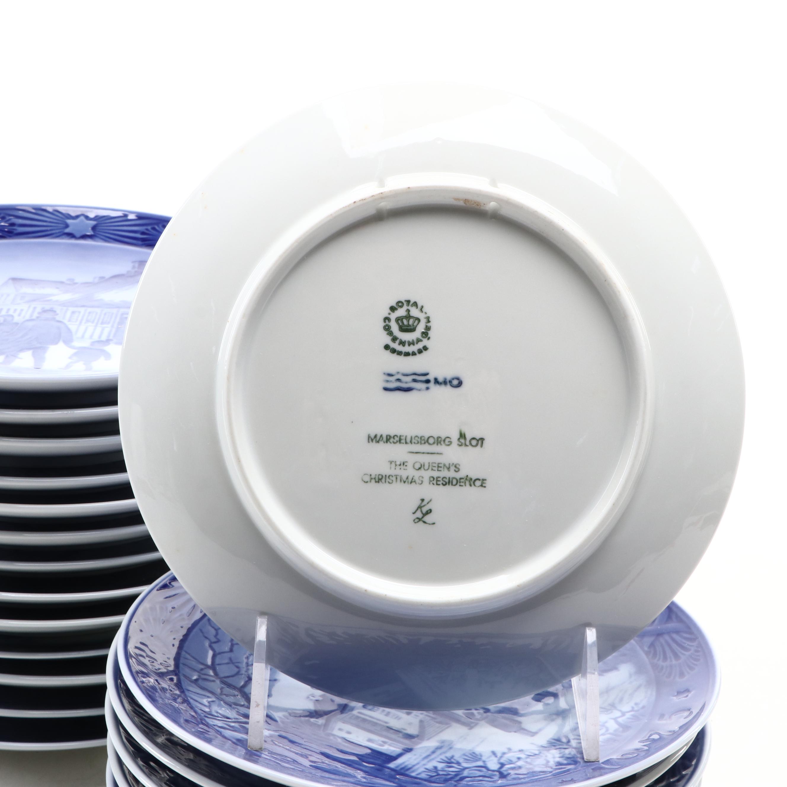 Royal Copenhagen Collector Plates Including "Østerland" and "Vinterskumring"