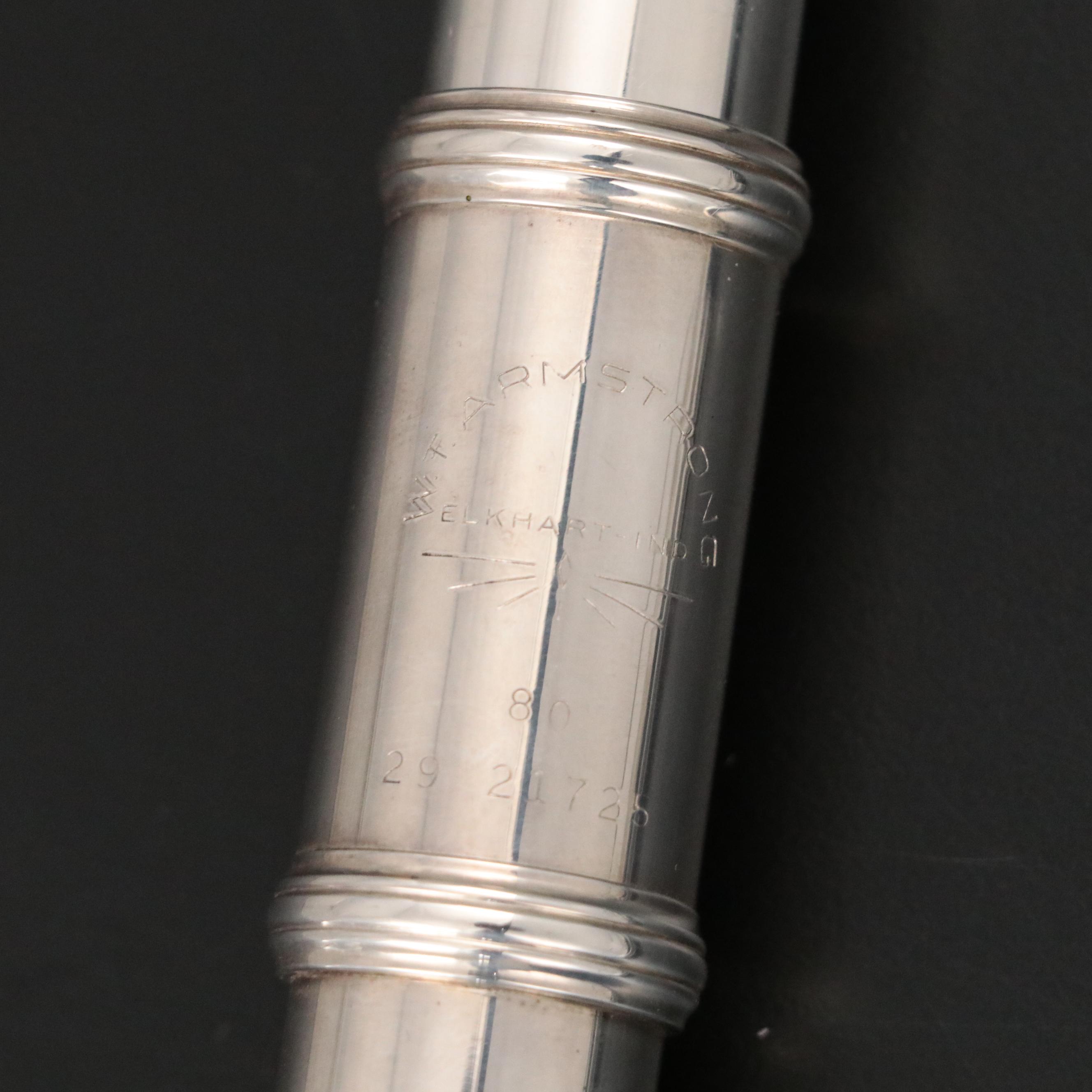 W.T. Armstrong Model 80 Sterling Silver Closed Hole Flute