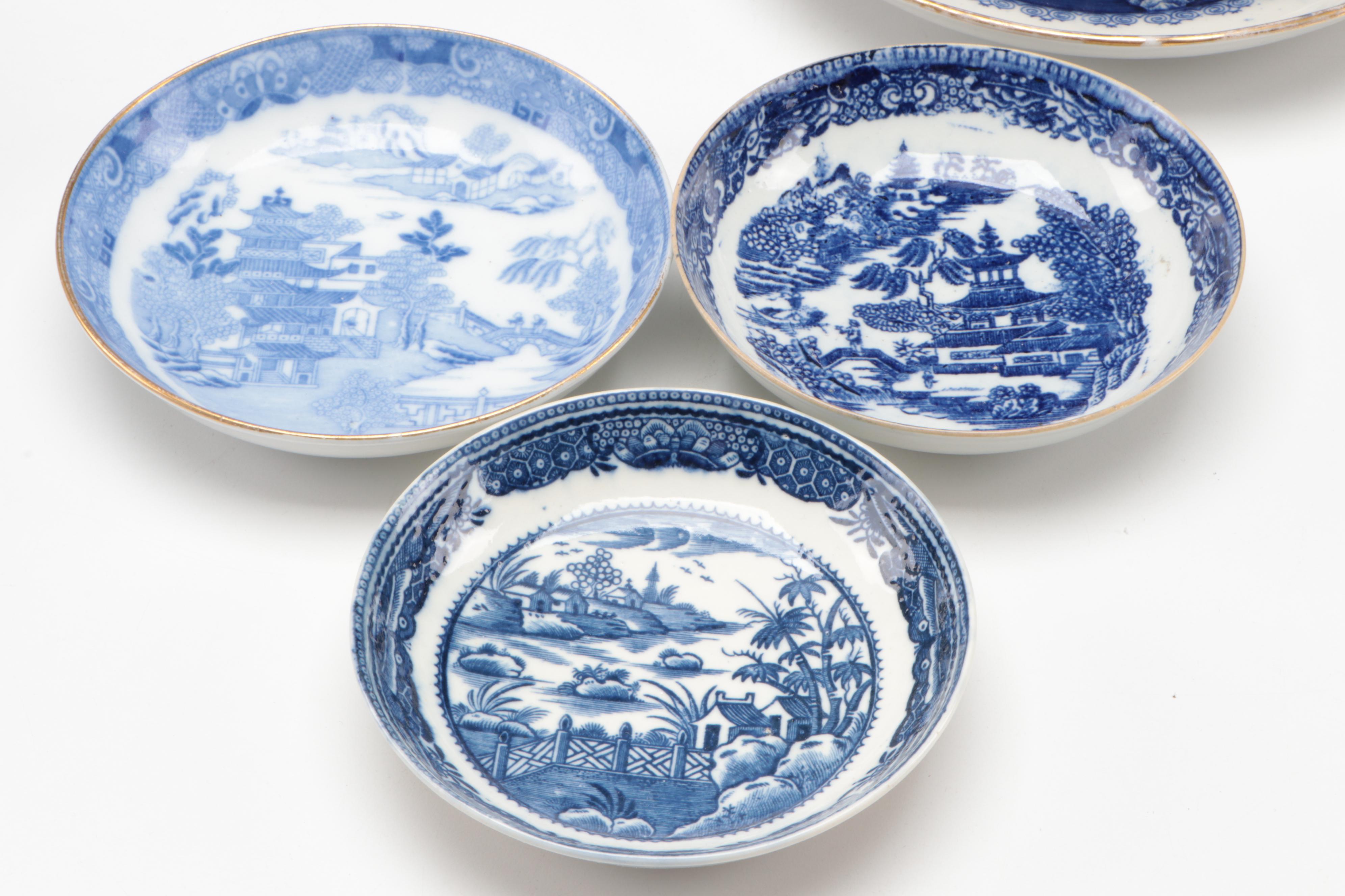 Spode and Other English Blue Willow Style Tableware