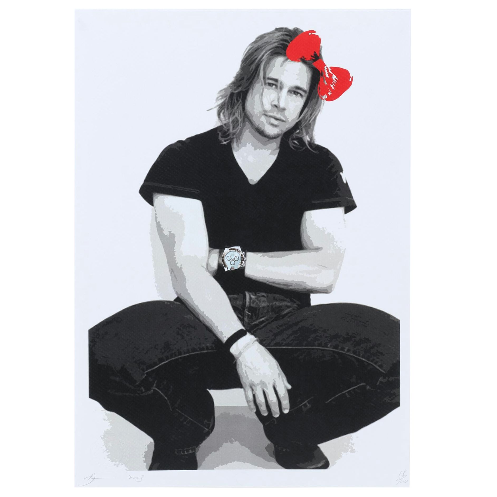 Death NYC Pop Art Graphic Print Featuring Brad Pitt, 2023