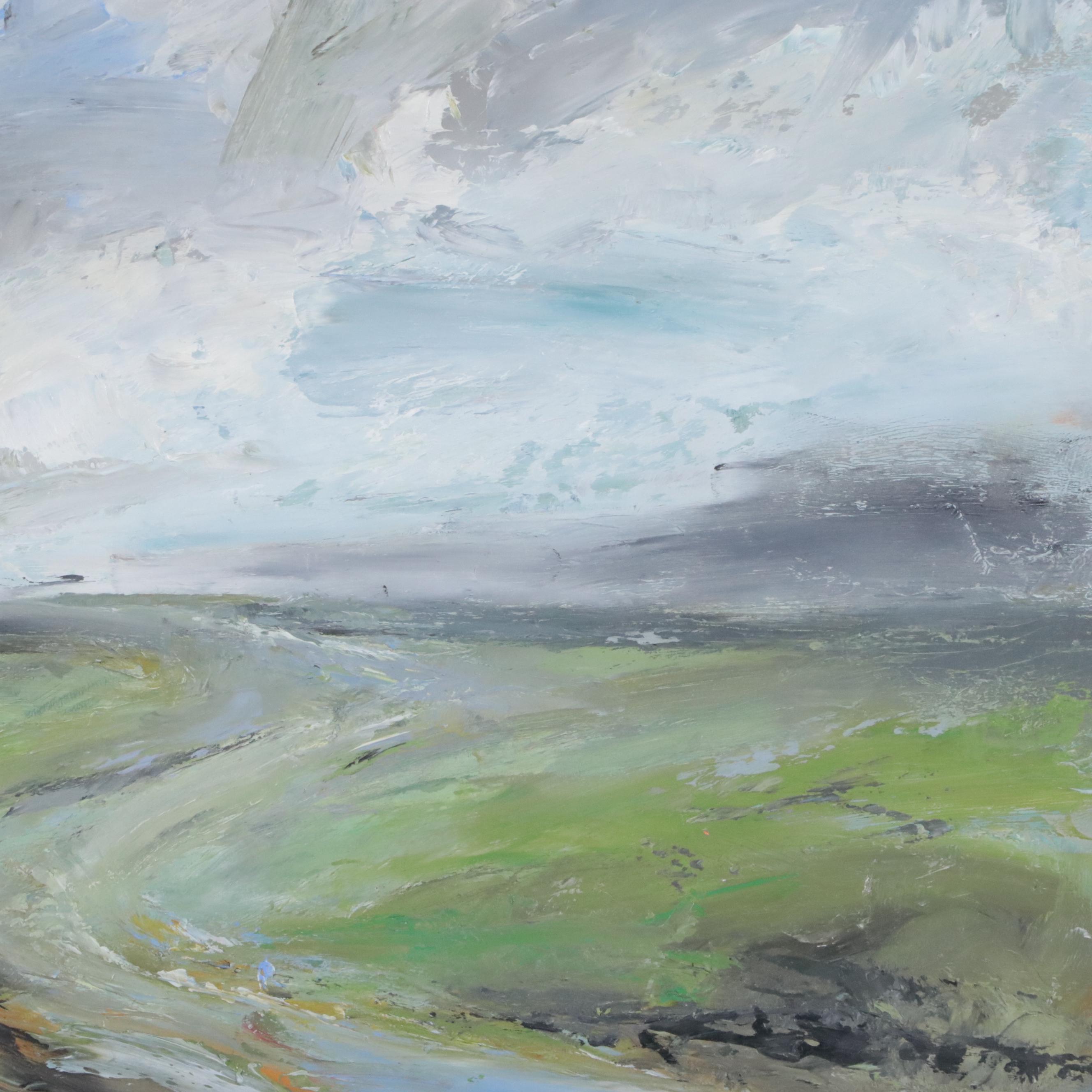 Rebecca Manns Landscape Oil Painting "Trail to Open Skies," 2022