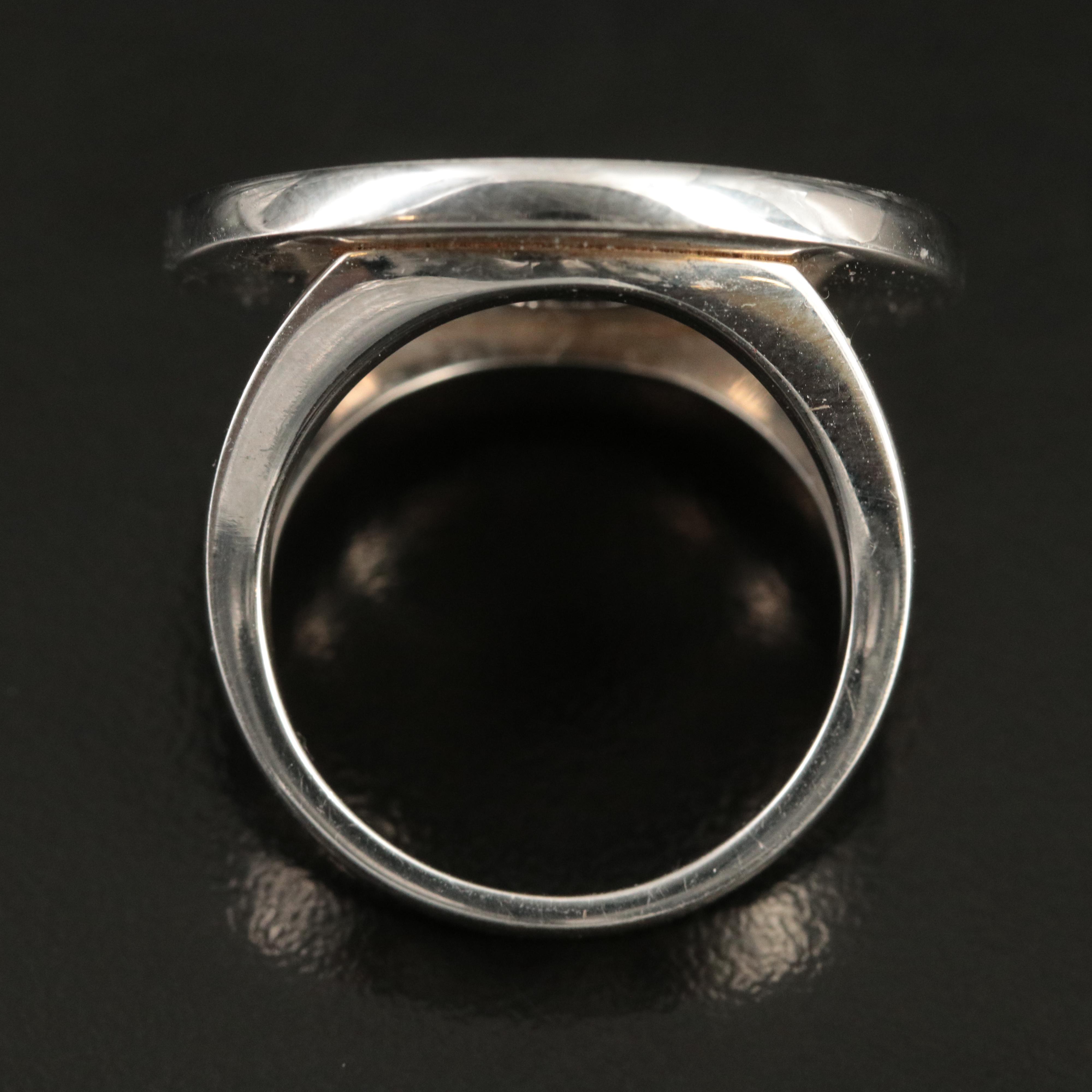 Bulgari 'BVLGARI' 18K Black Onyx Ring