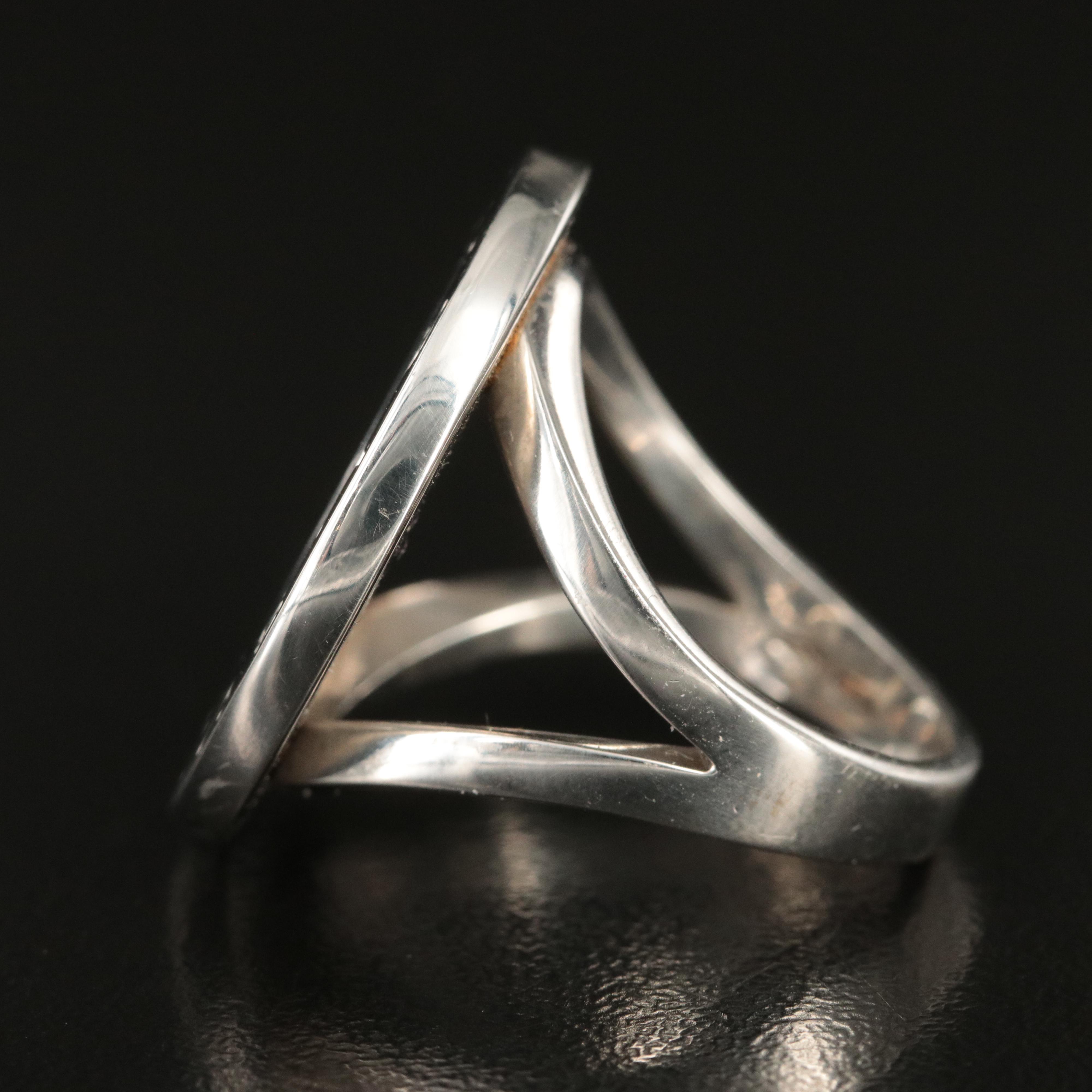 Bulgari 'BVLGARI' 18K Black Onyx Ring