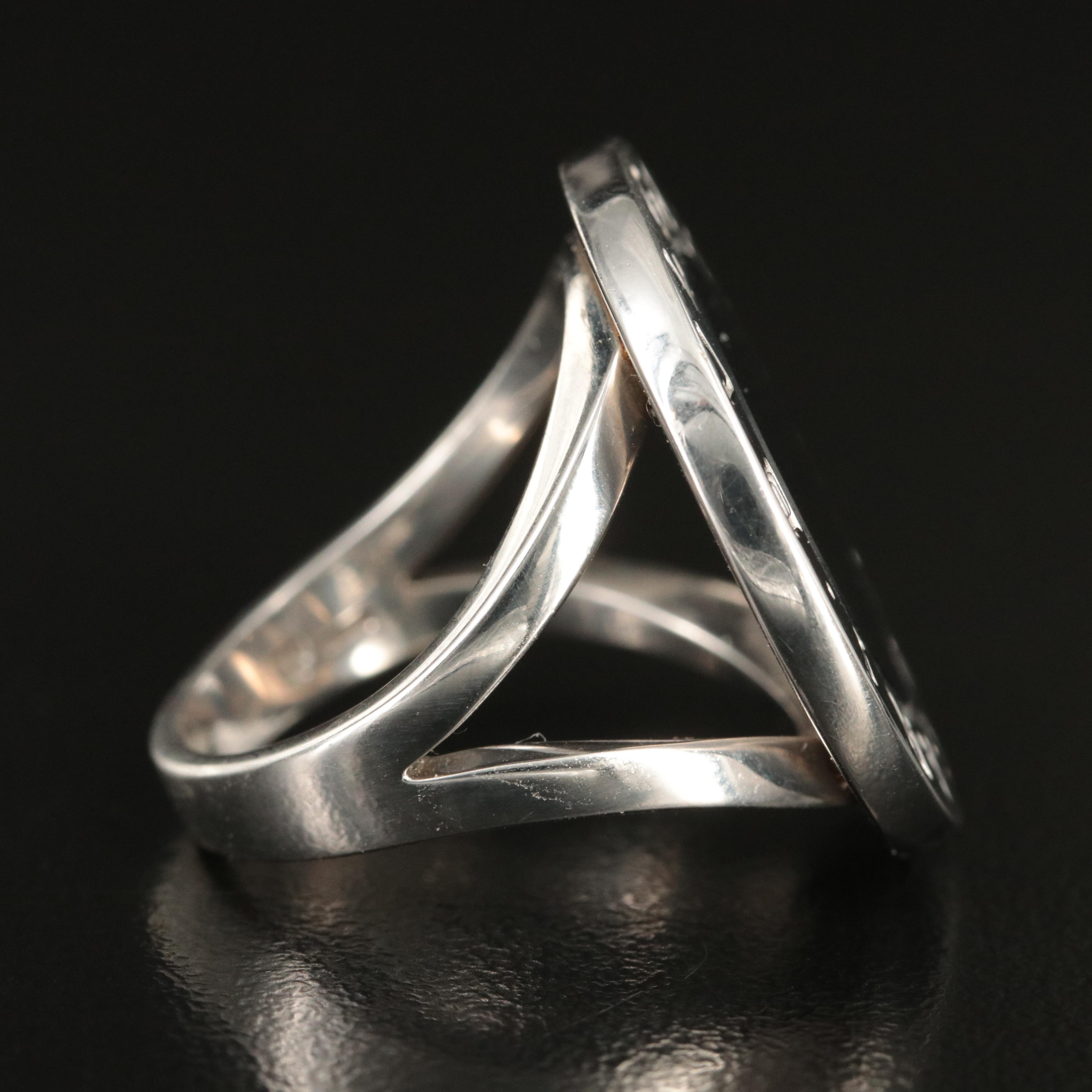 Bulgari 'BVLGARI' 18K Black Onyx Ring