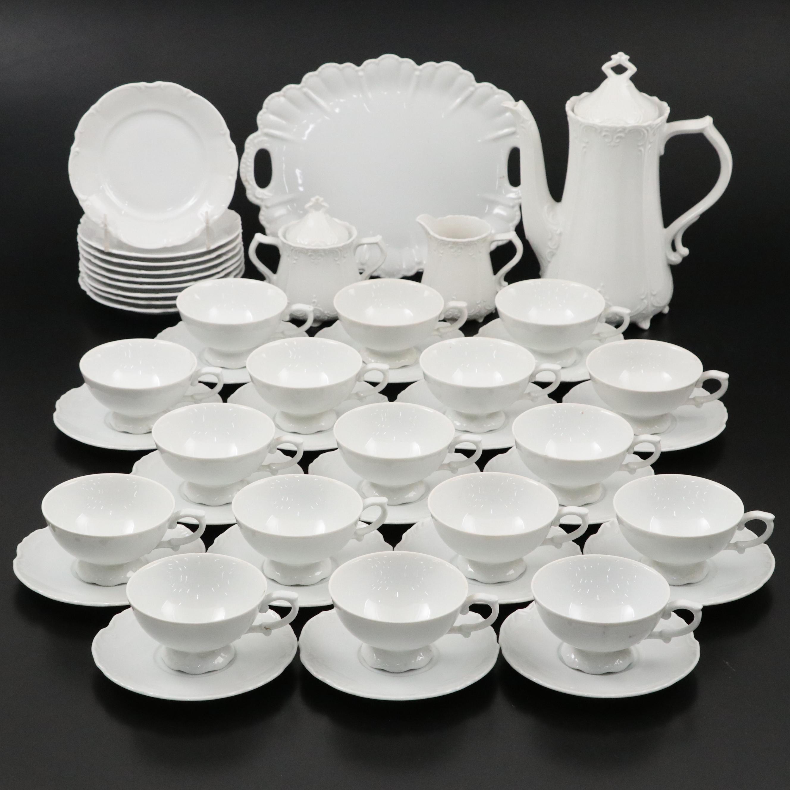 Hutschenreuther "Sylvia" with Other Blanc De Chin Porcelain Tableware