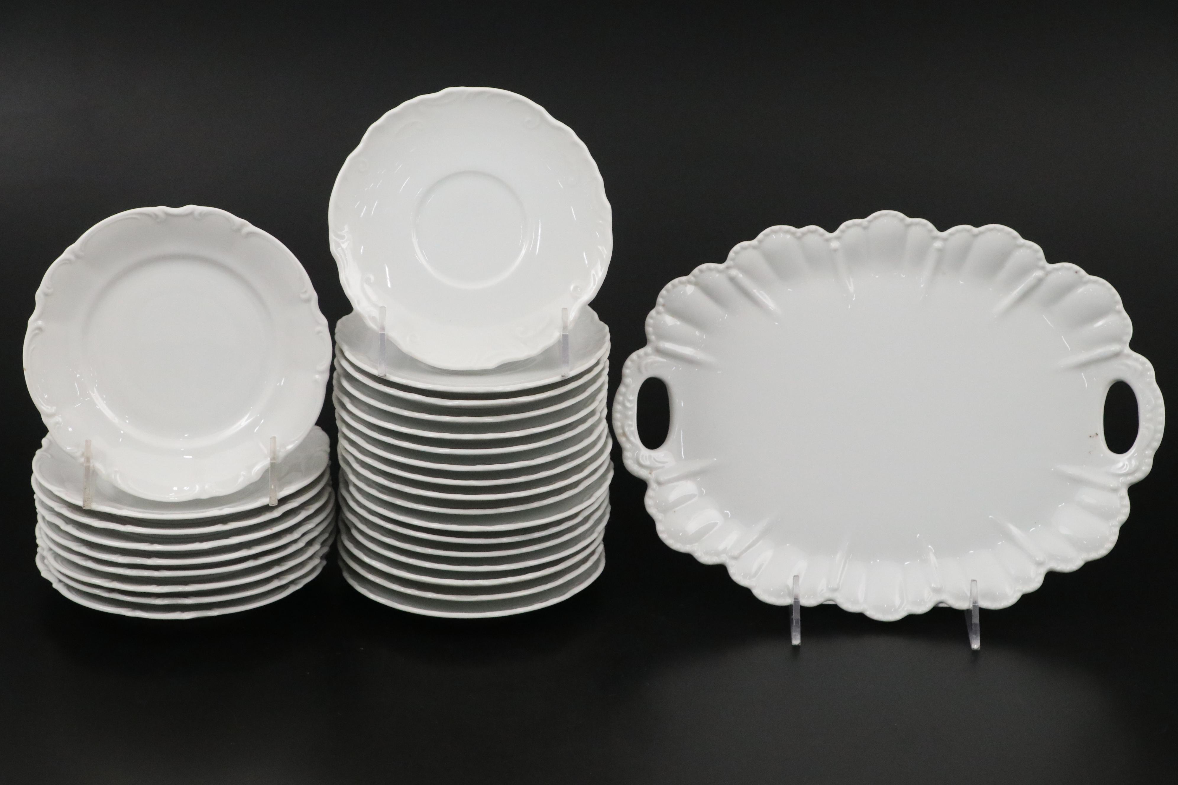 Hutschenreuther "Sylvia" with Other Blanc De Chin Porcelain Tableware