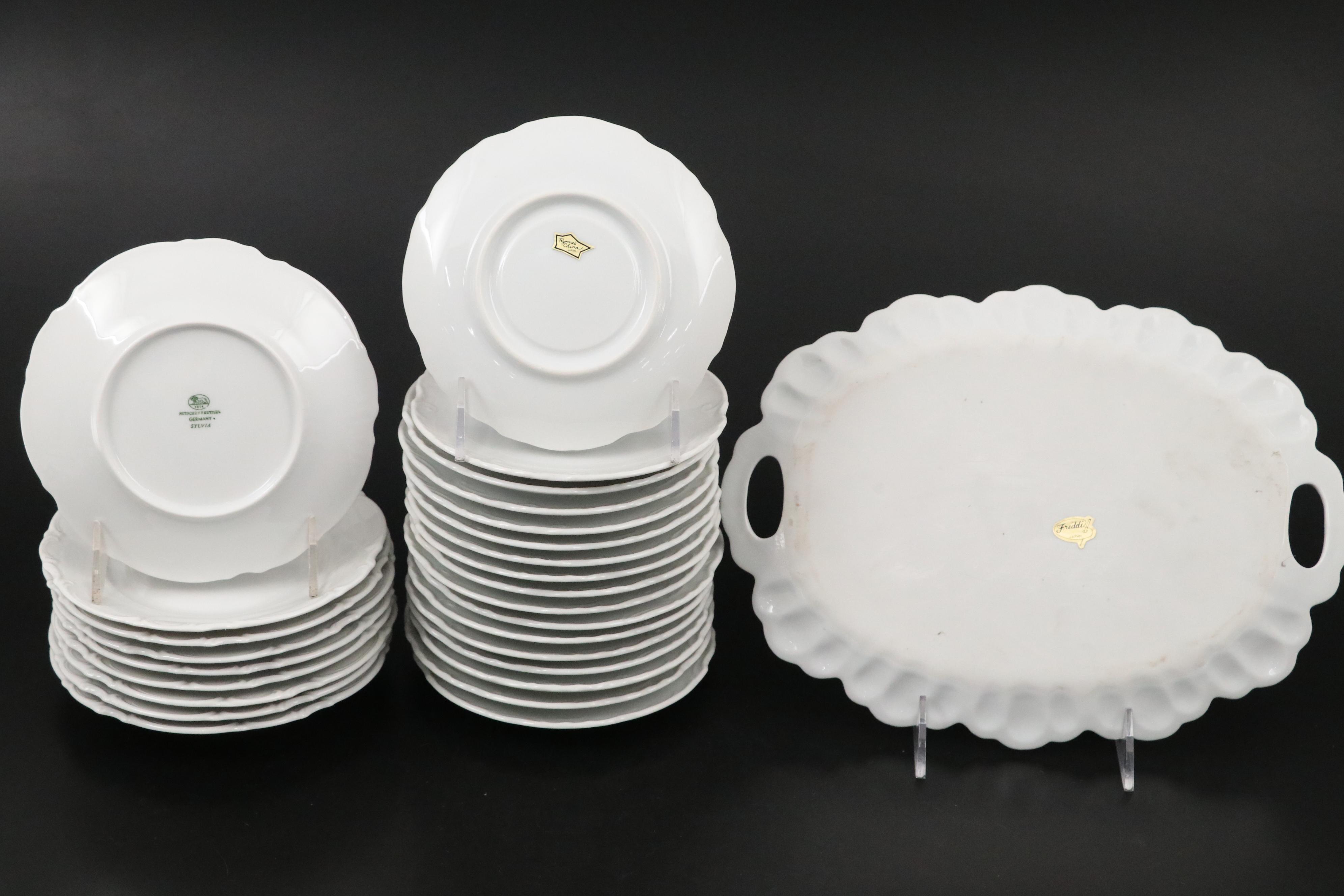 Hutschenreuther "Sylvia" with Other Blanc De Chin Porcelain Tableware