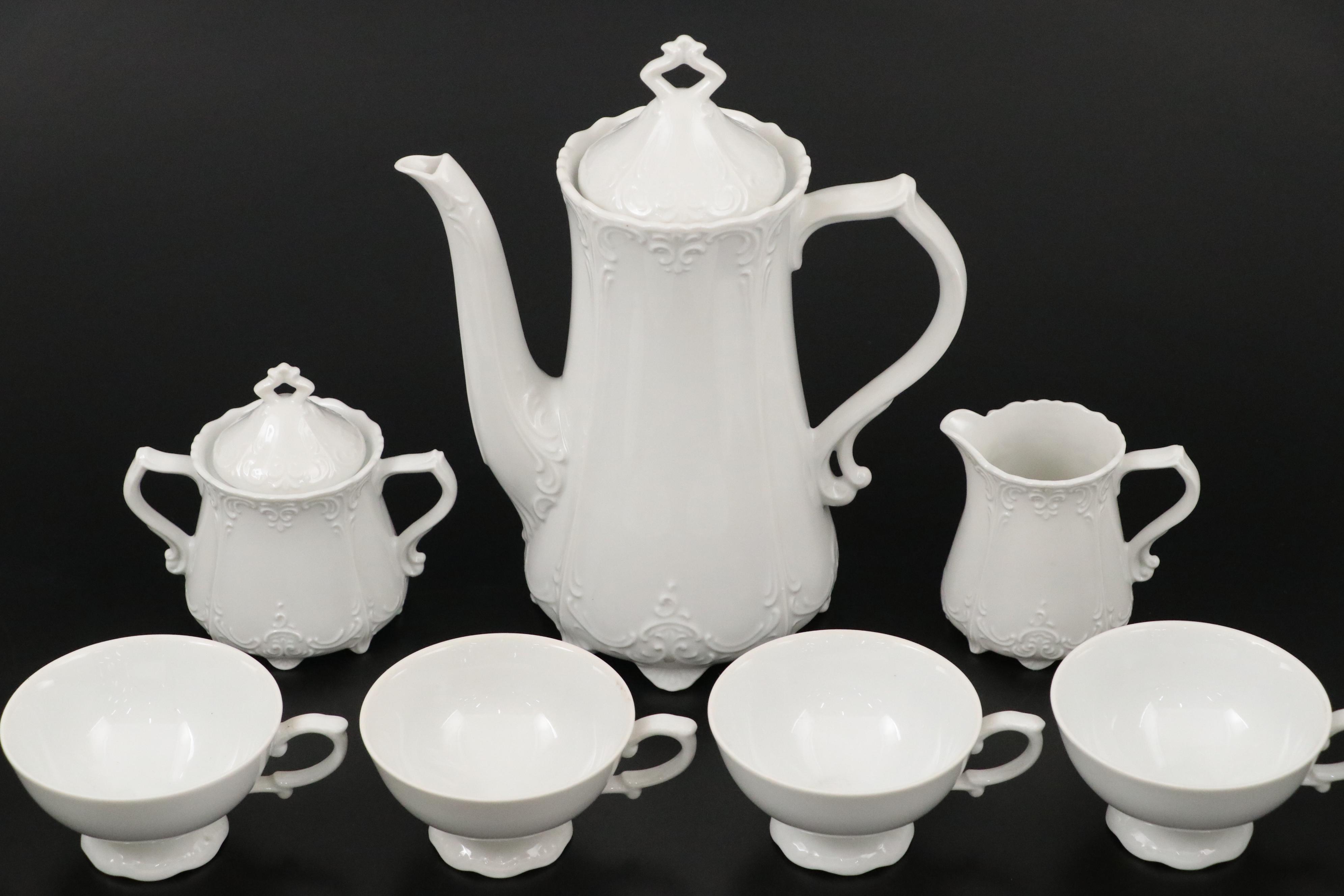 Hutschenreuther "Sylvia" with Other Blanc De Chin Porcelain Tableware