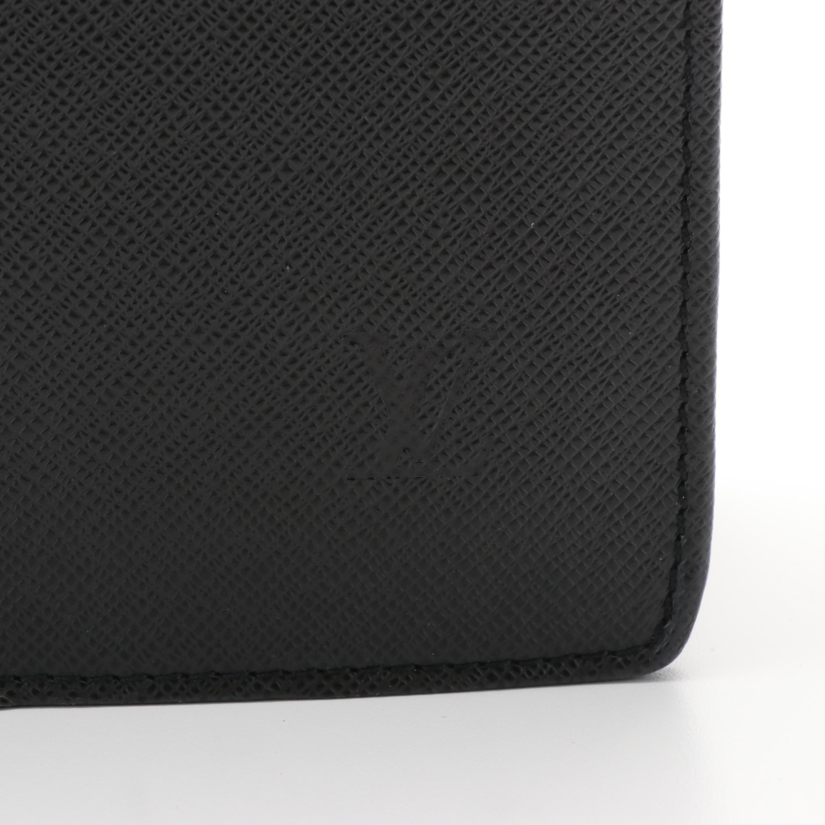 Louis Vuitton Porte Documents Voyage Black Taiga Leather Business Bag