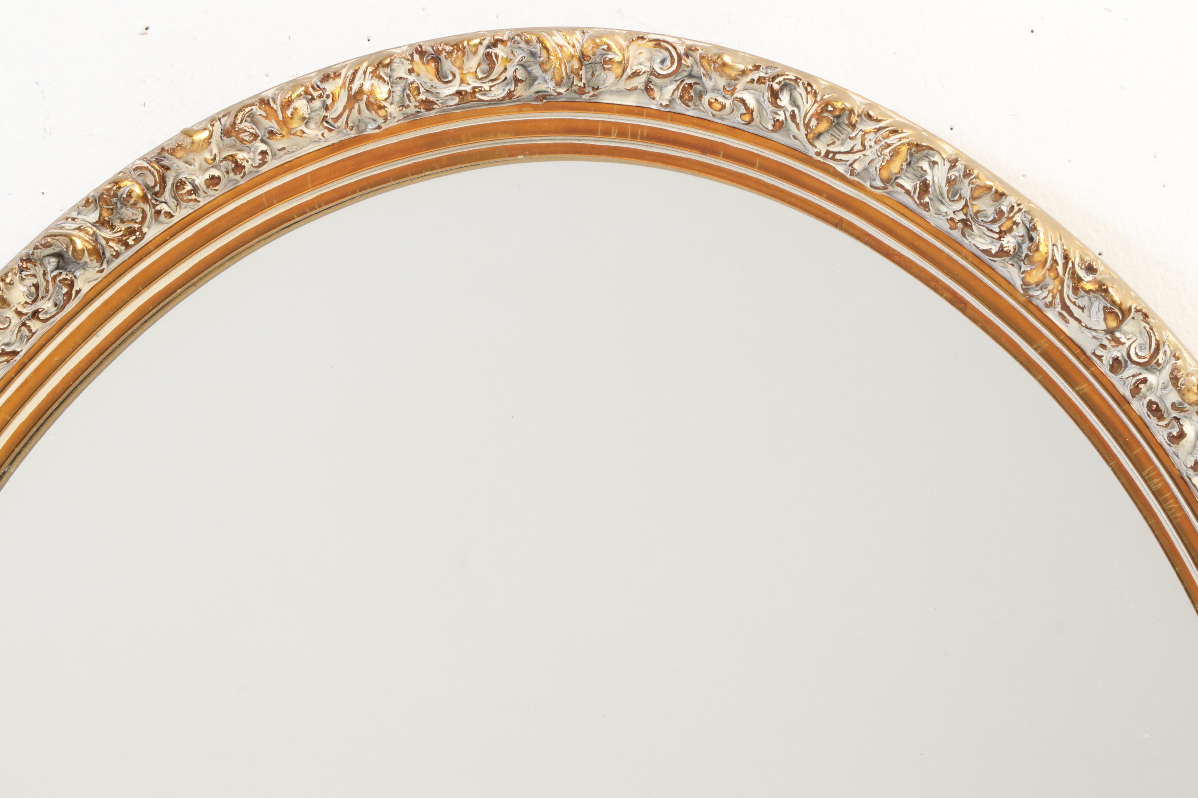 J. A. Olson Company Giltwood Oval Wall Mirror, Mid-20th Century