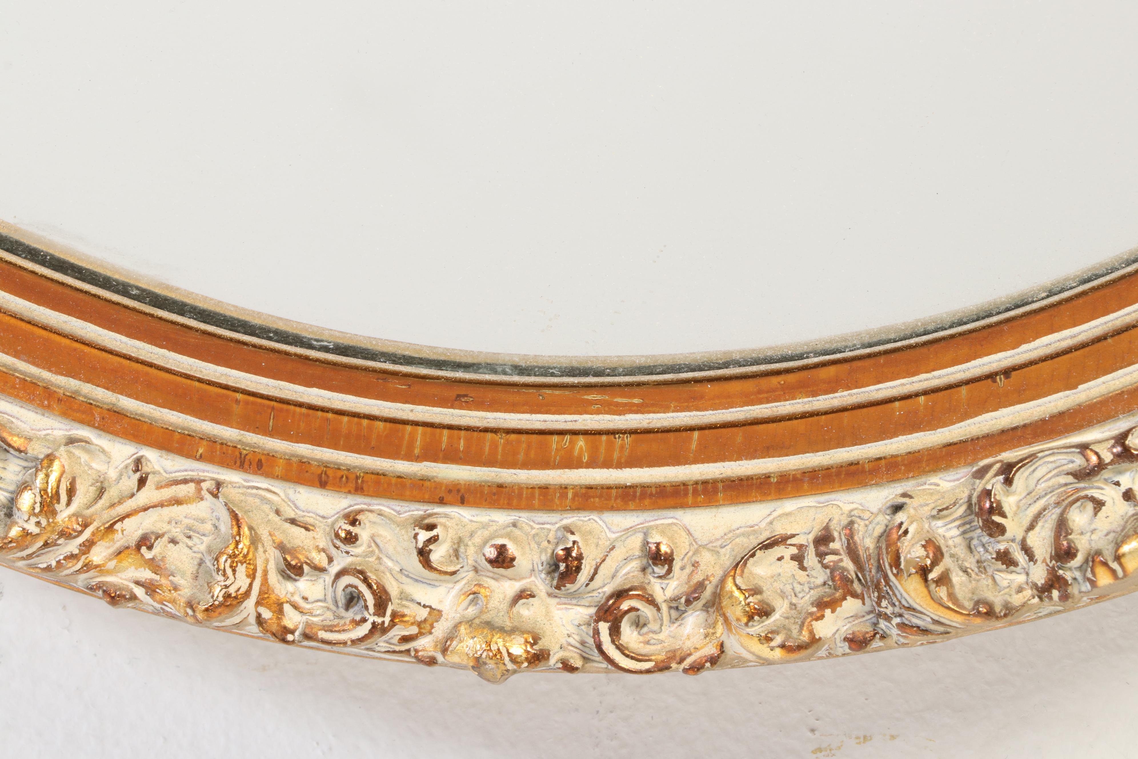 J. A. Olson Company Giltwood Oval Wall Mirror, Mid-20th Century